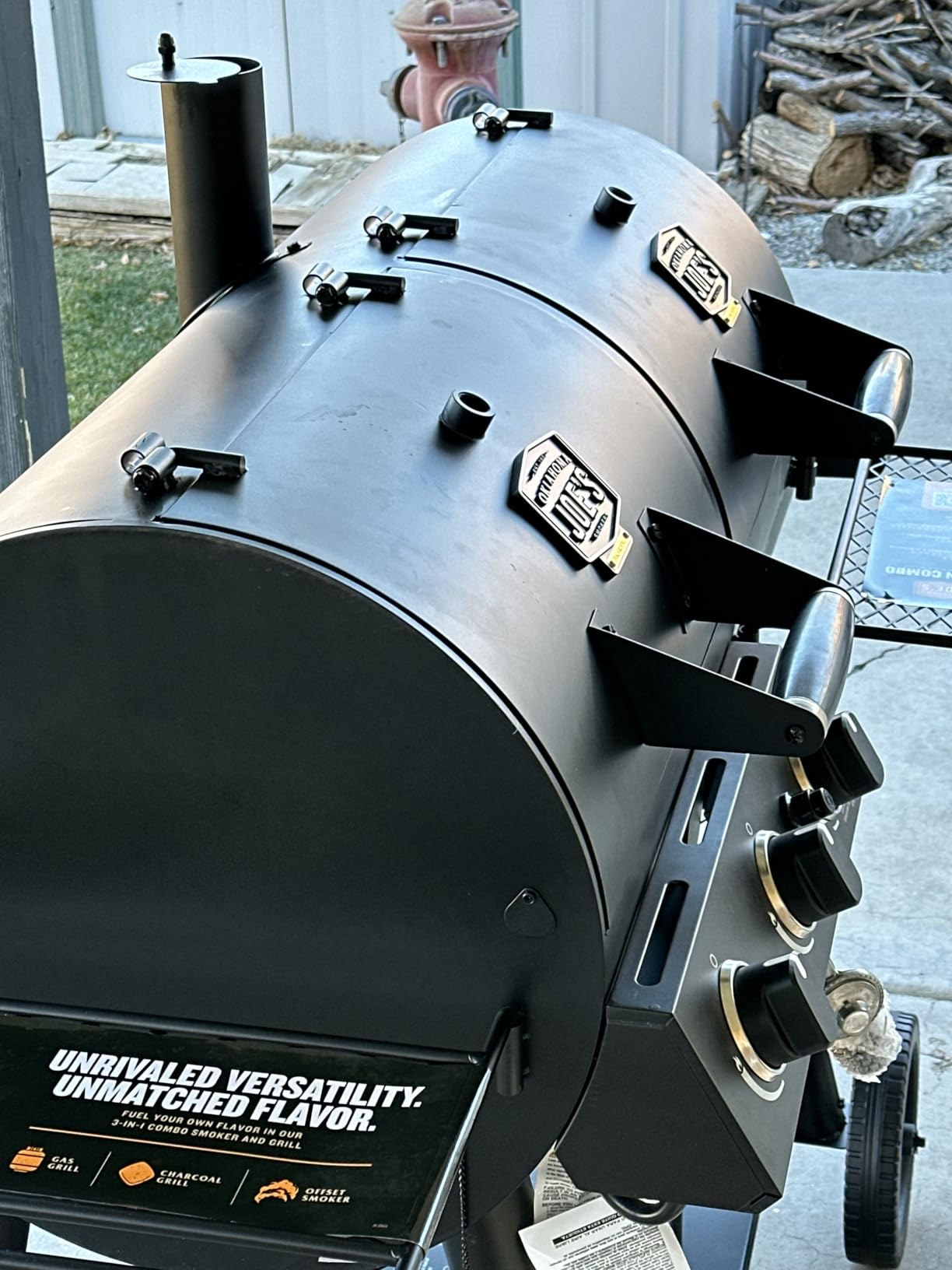 Oklahoma Joe's Canyon Combo Charcoal and Gas Smoker & Grill, Black - 24203004 customer photo 1