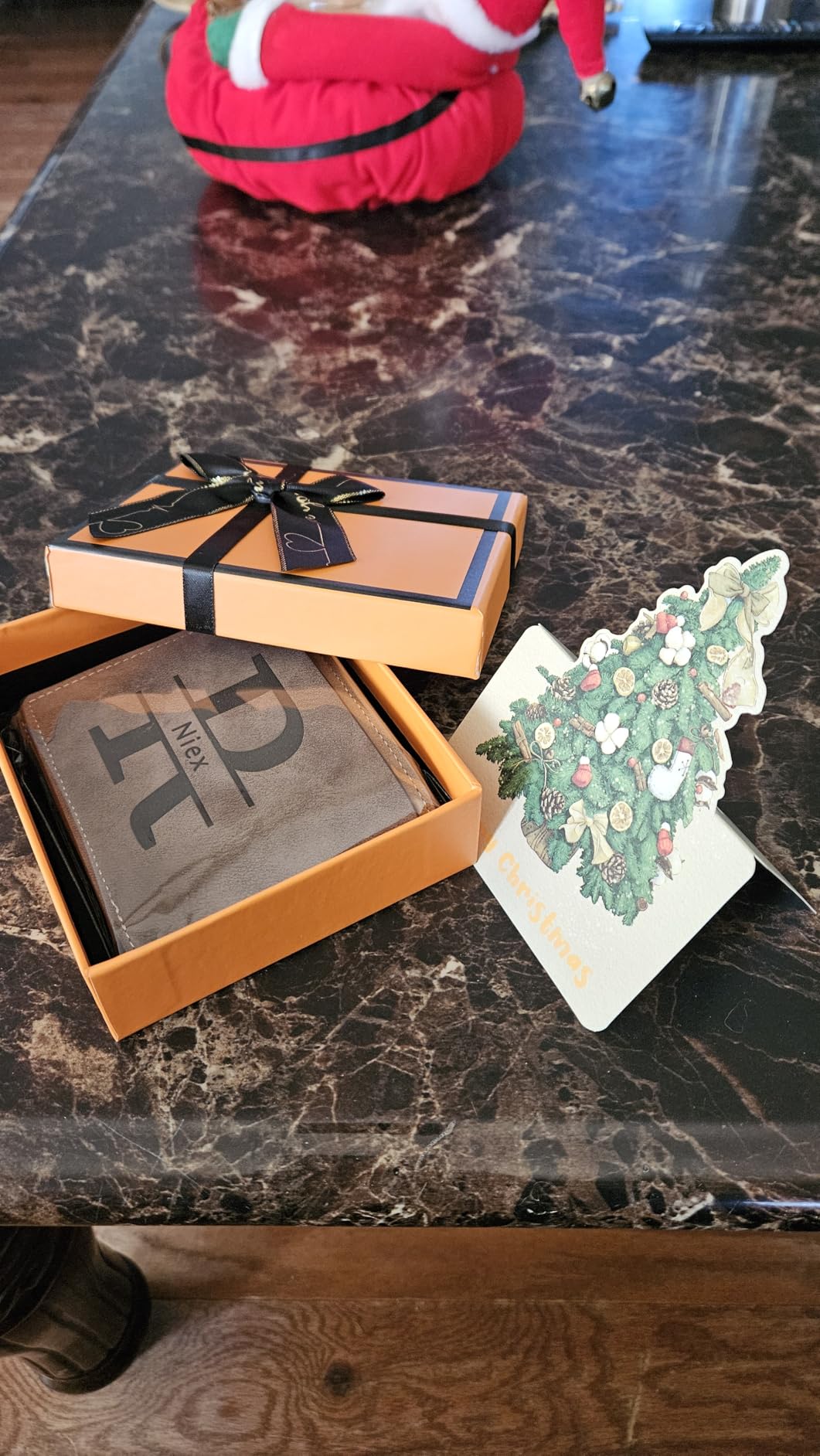 Valentines Day Gifts for Him, Personalized Wallet for Men, Custom Wallet Engraved Photo & Initial Name, Customized Mens Wallets for Boyfriend Birthday Anniversary Christmas - Customer Photo 2