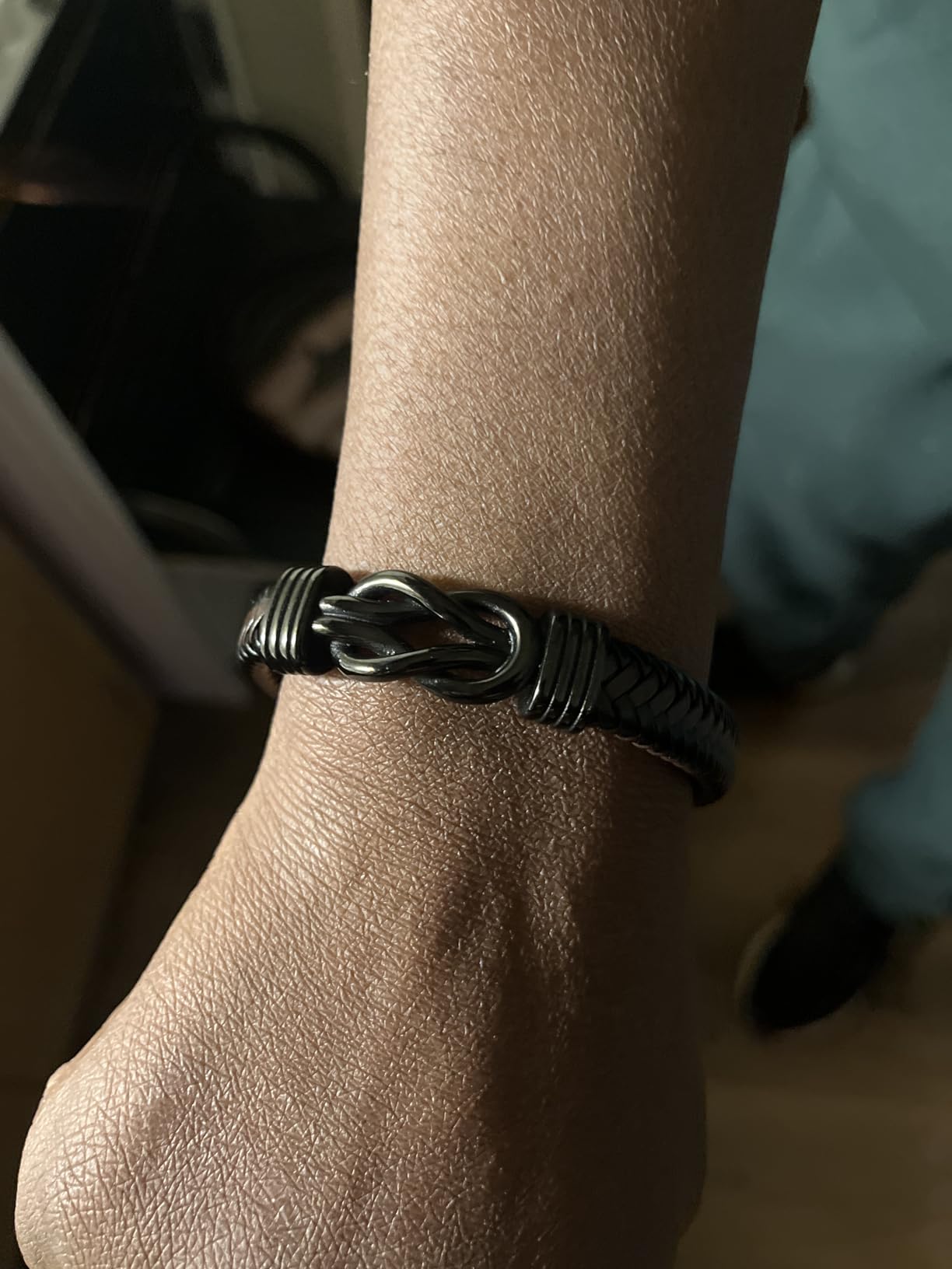 Valentines Day Gifts for Him: Bracelets Gifts for Men Leather Couples Bracelets Anniversary Romantic Gifts for Boyfriend Husband from Wife Valentine's Birthday Christmas - Customer Photo 1