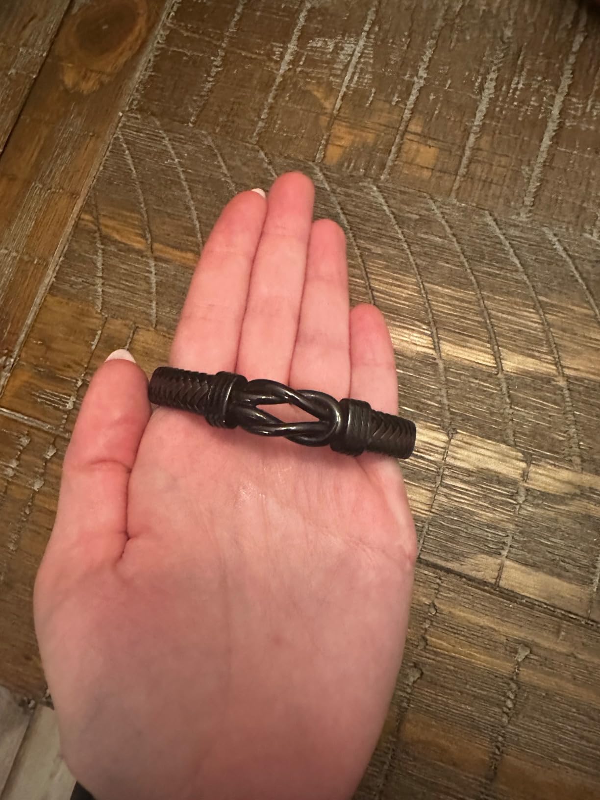 Valentines Day Gifts for Him: Bracelets Gifts for Men Leather Couples Bracelets Anniversary Romantic Gifts for Boyfriend Husband from Wife Valentine's Birthday Christmas - Customer Photo 2