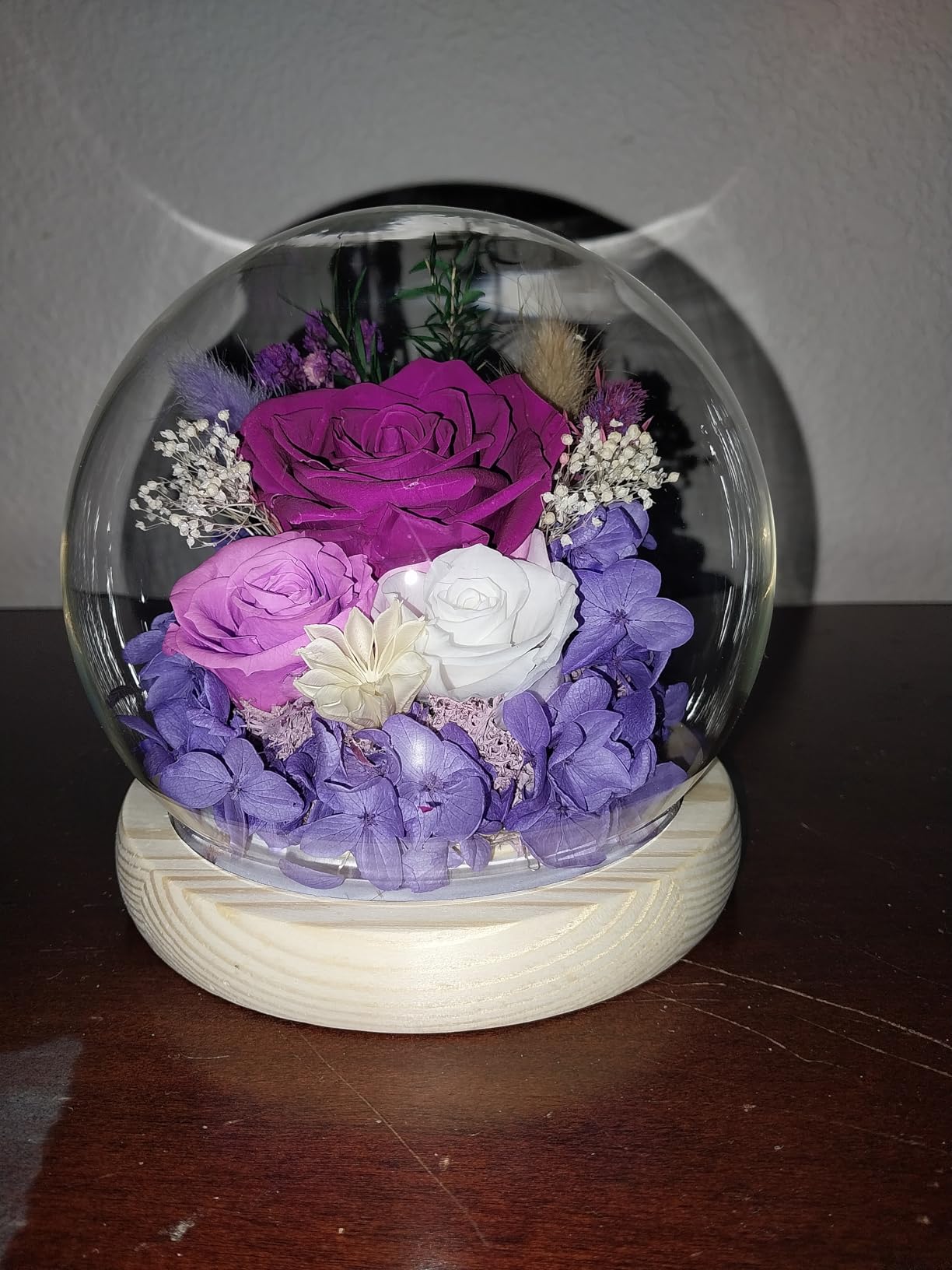 FIACO Gifts for Mom Women Valentines Day Birthday Preserved Flowers in Glass Dome Forever Flowers for Delivery Prime Long-Lasting Eternal Roses Gifts for Grandma Sister Daughter Wife Her Girlfriend Customer Review FIACO Gifts for Mom Women Valentines Day Birthday Preserved Flowers in Glass Dome Forever Flowers for Delivery Prime Long-Lasting Eternal Roses Gifts for Grandma Sister Daughter Wife Her Girlfriend - Customer Photo 1