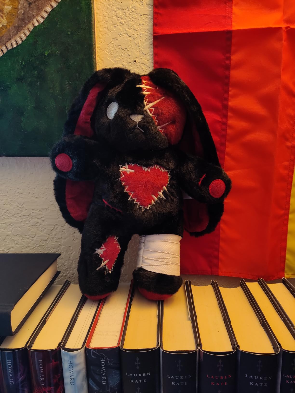 PHITECUS Emo Gothic Bear Plush with Wings - Cute Creepy Plushie, Perfect Anxiety Stuffed Animal Gift for Teens and Adults (Ghotic Bear Plushie) - Customer Photo 2