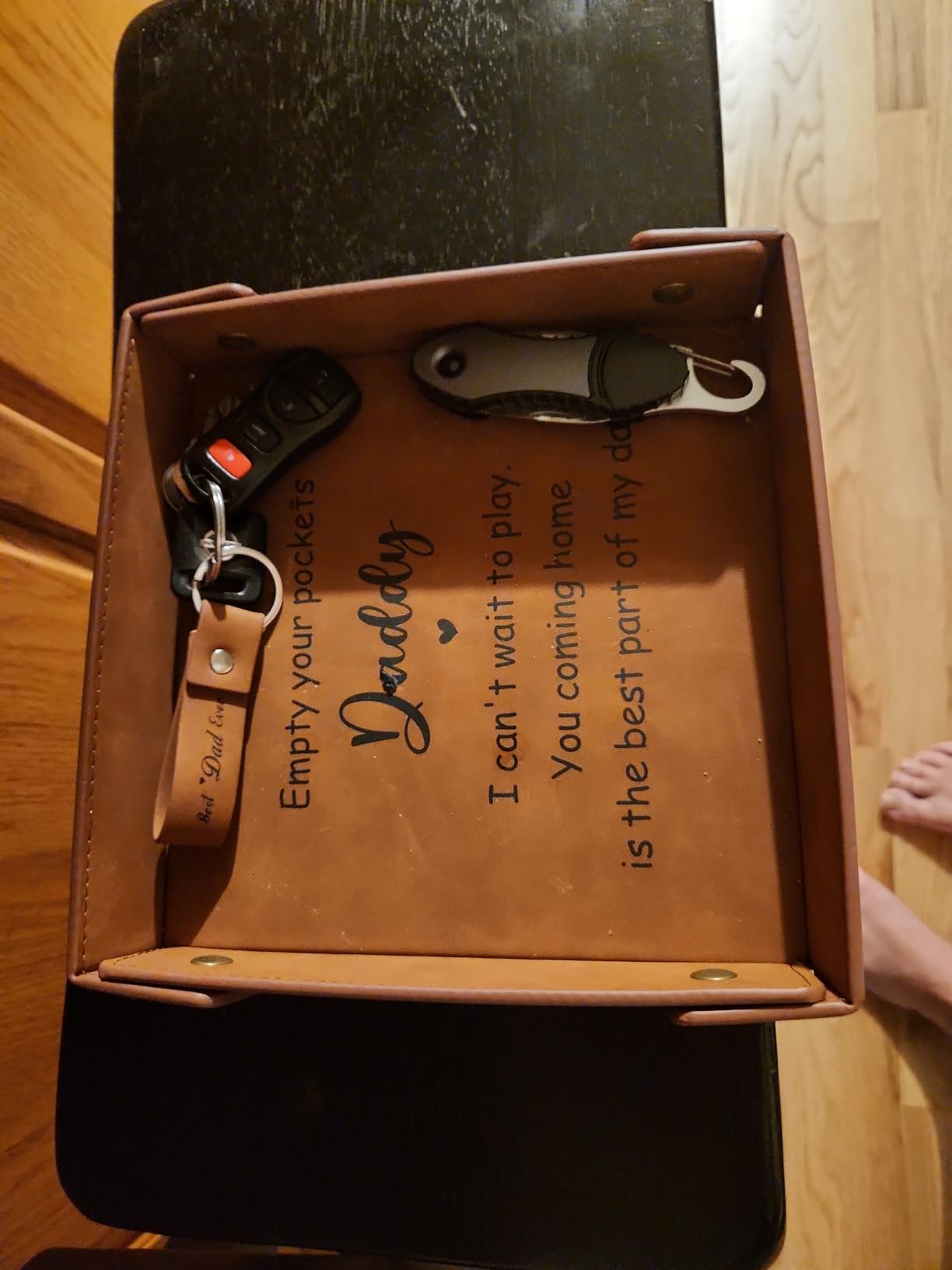 Valentines Gifts for Boyfriend, Husband, Romantic Valentines Day Gifts for Him, Mens Birthday Gifts Idea - Premium PU Leather Valet Tray - Best Mens Gifts for Birthday Anniversary Christmas - Customer Photo 1