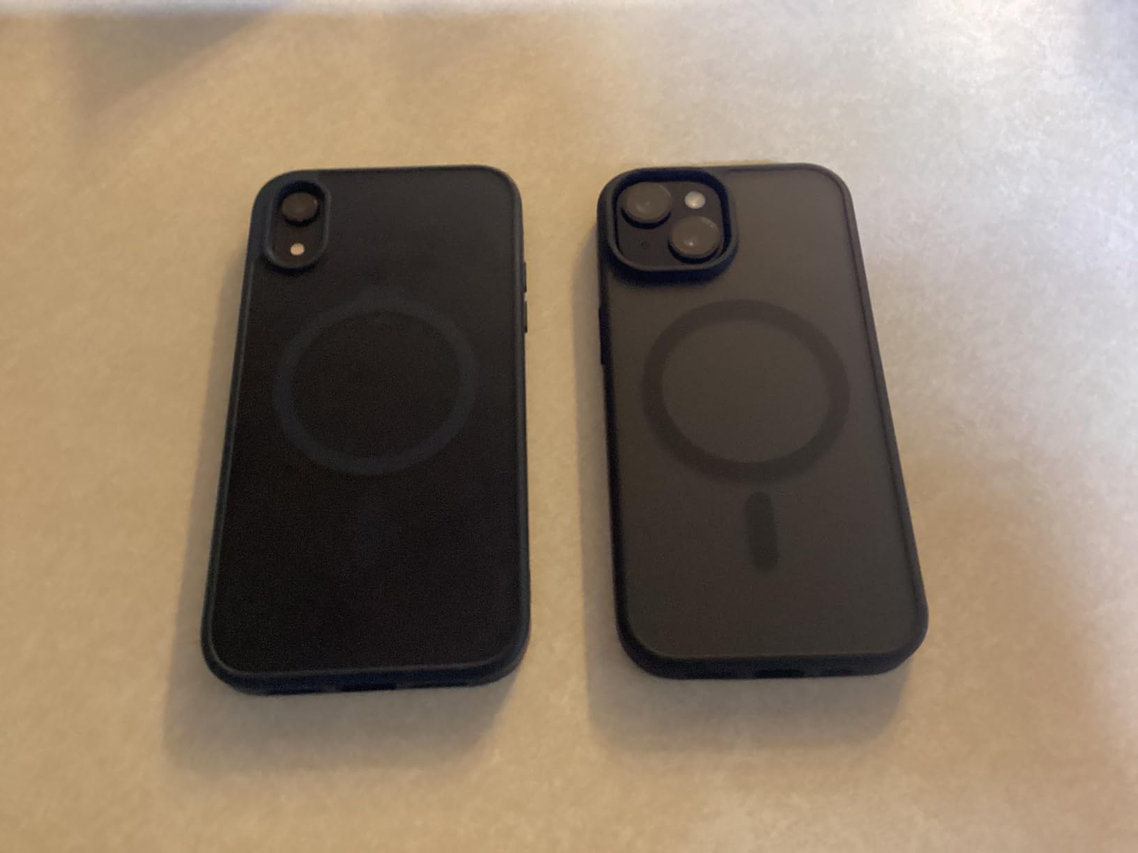 SUPFINE Magnetic for iPhone 14 Case & iPhone 13 Case (Compatible with MagSafe)(Military Grade Drop Protection) Translucent Matte Shockproof Phone Cover,Black customer photo 2