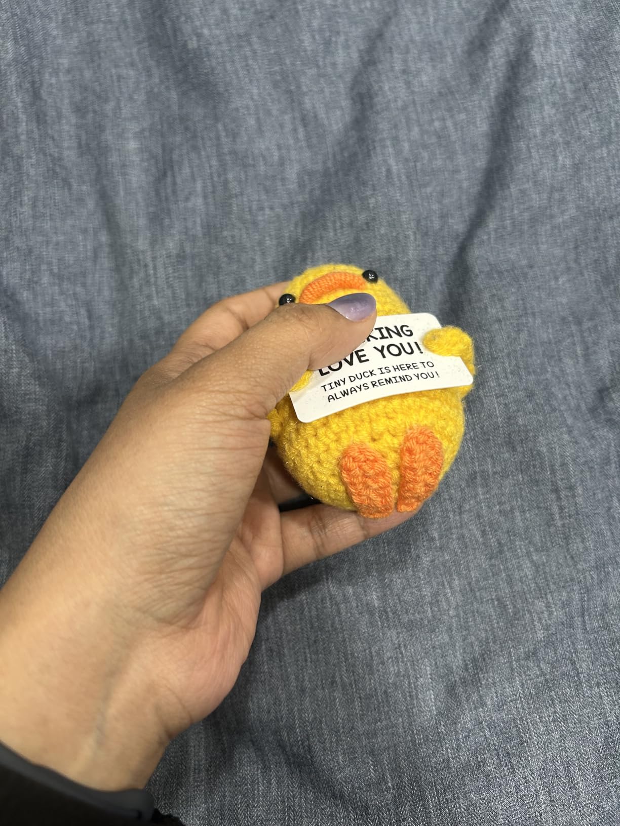 MBL Valentines Day for Him Her - Funny Valentine's Valentine Galentines Day for Women Men Girlfriend Boyfriend, Romantic Anniversary Crochet Duck, Gifts for Wife Husband Birthday Wedding Engagement - Customer Photo 1