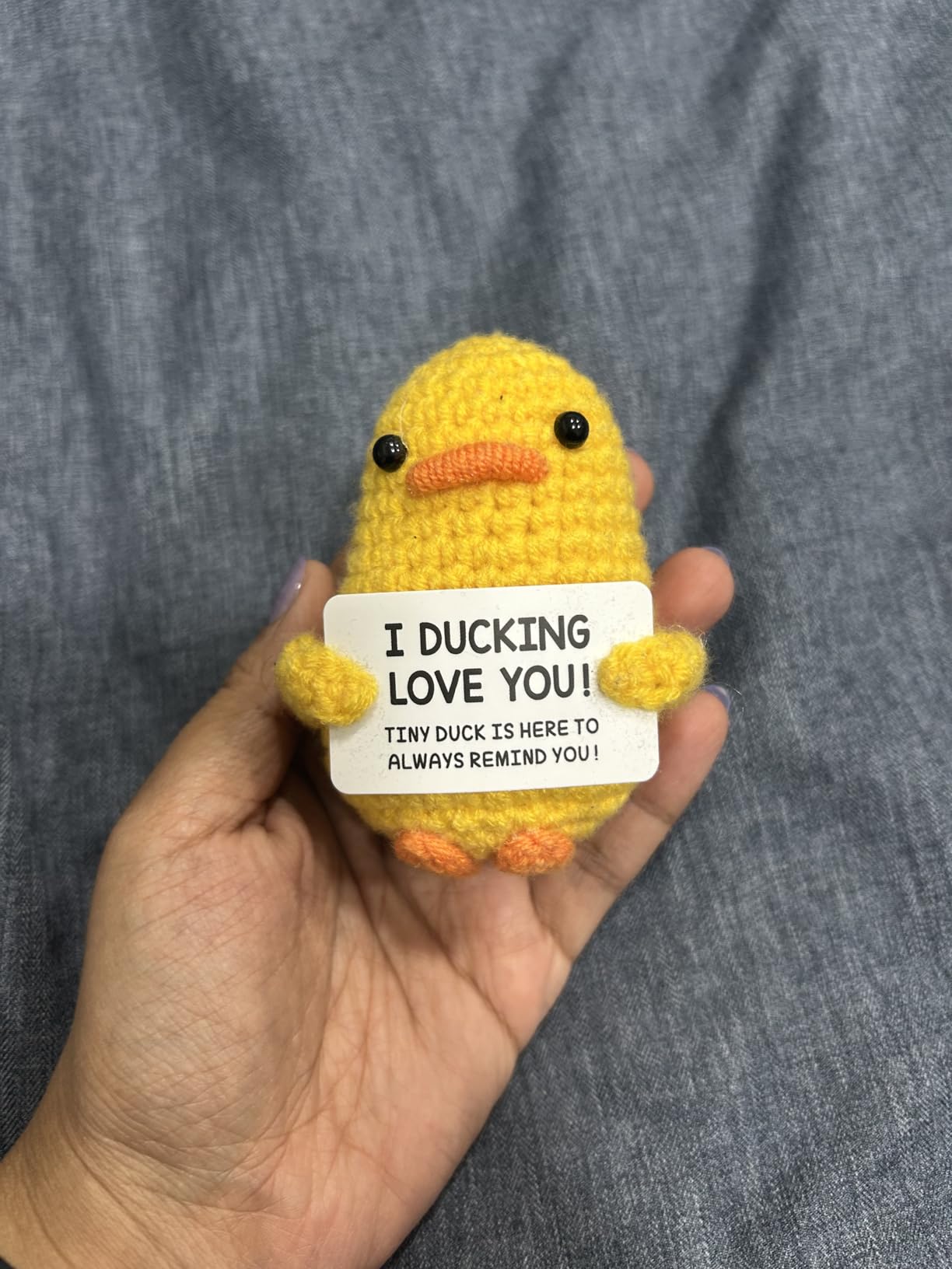 MBL Valentines Day for Him Her - Funny Valentine's Valentine Galentines Day for Women Men Girlfriend Boyfriend, Romantic Anniversary Crochet Duck, Gifts for Wife Husband Birthday Wedding Engagement - Customer Photo 2