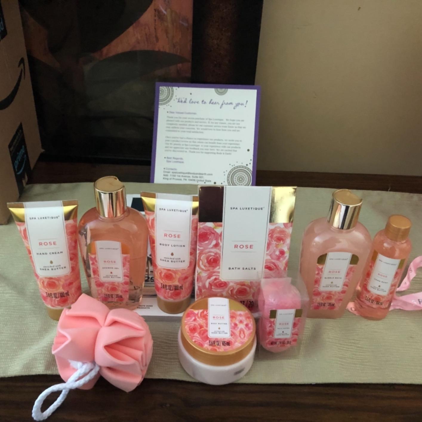 Spa Luxetique Bath Sets for Women Gifts - 10 Pcs Lavender Spa Kit, Self Care Kit for Her, Birthday, Mother's Day, Anniversary, Holiday, Valentine's Day Gifts for Her, Mother, Girlfriends, Wife Customer Review Spa Luxetique Bath Sets for Women Gifts - 10 Pcs Lavender Spa Kit, Self Care Kit for Her, Birthday, Mother's Day, Anniversary, Holiday, Valentine's Day Gifts for Her, Mother, Girlfriends, Wife - Customer Photo 2