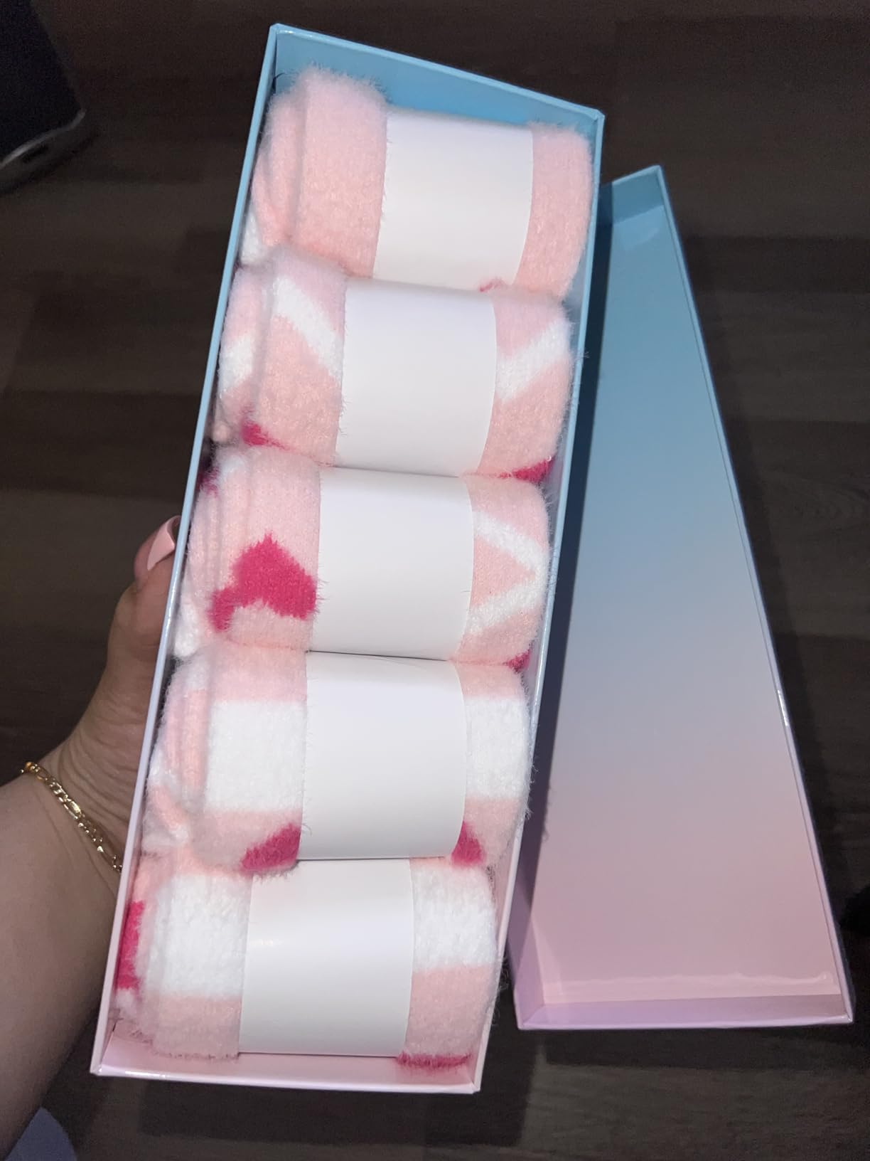 Valentines Day Gifts for Her Fuzzy Socks Gifts for Women Mom Wife Girlfriend Galentines Day Christmas Birthday - Customer Photo 2