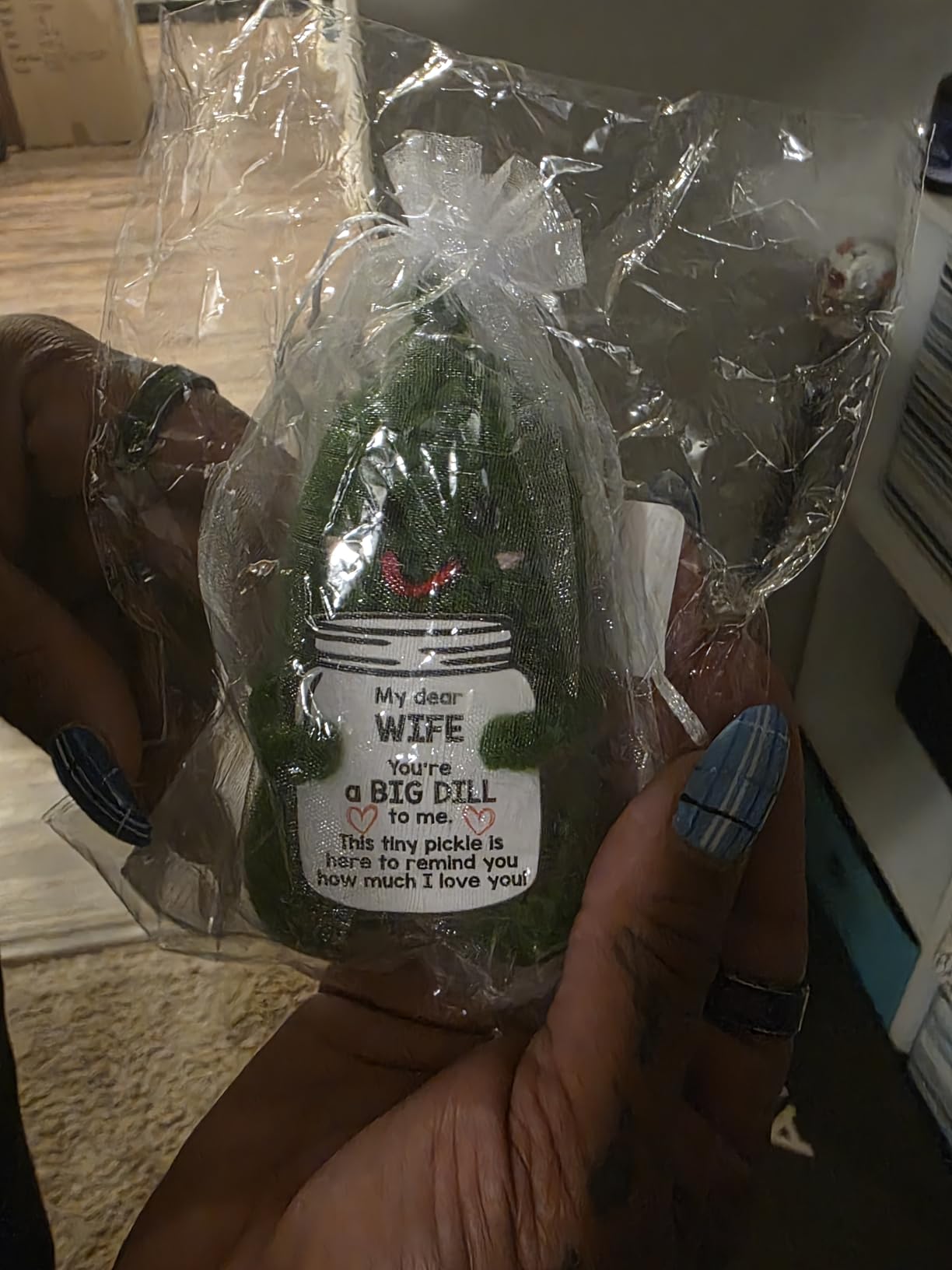 Valentines Day Gifts for Him Her Boyfriend Girlfriend, Handmade Crochet Pickle Valentines Gifts for Wife Husband - Customer Photo 1