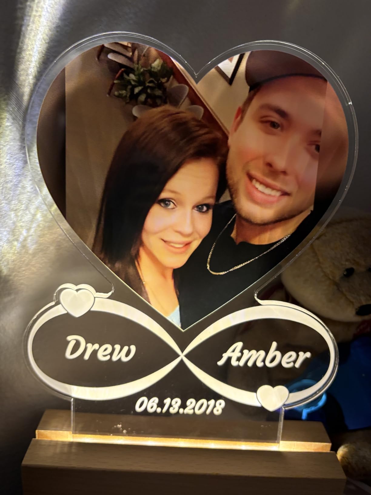 Custom Spotify Plaque, Personalized Acrylic Song Plaque Photo Frame, Custom Picture Frames, Personalized Anniversary Valentines Day Gifts for Women Men Him Her Girlfriend Boyfriend Couple Wife Customer Review Custom Spotify Plaque, Personalized Acrylic Song Plaque Photo Frame, Custom Picture Frames, Personalized Anniversary Valentines Day Gifts for Women Men Him Her Girlfriend Boyfriend Couple Wife - Customer Photo 3