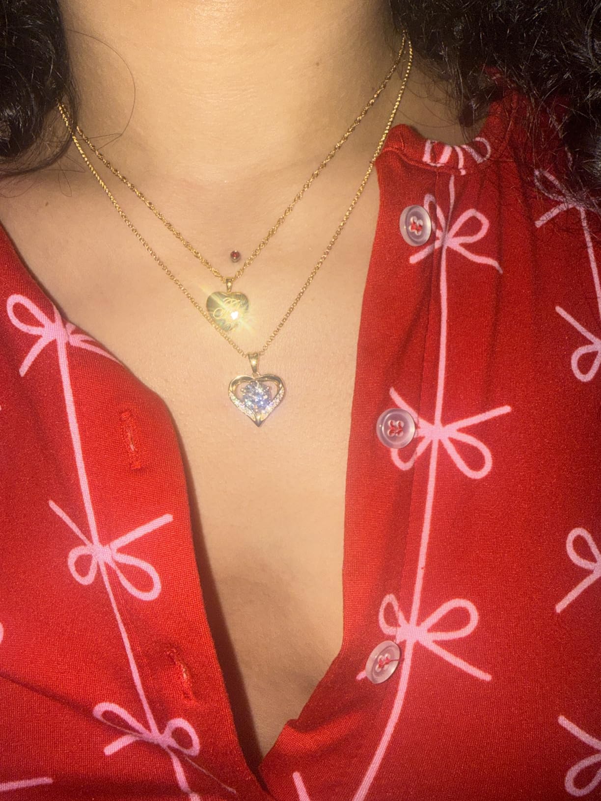 Moissanite Necklace for Women - 14k Gold Heart Necklaces - Moissanite Pendant 2 - 3 Carat - Valentines Day Love for Women - Jewelry Gift for Anniversary, Girlfriend Birthday - Jewelry for Wife from Husband Customer Review Moissanite Necklace for Women - 14k Gold Heart Necklaces - Moissanite Pendant 2 - 3 Carat - Valentines Day Love for Women - Jewelry Gift for Anniversary, Girlfriend Birthday - Jewelry for Wife from Husband - Customer Photo 1