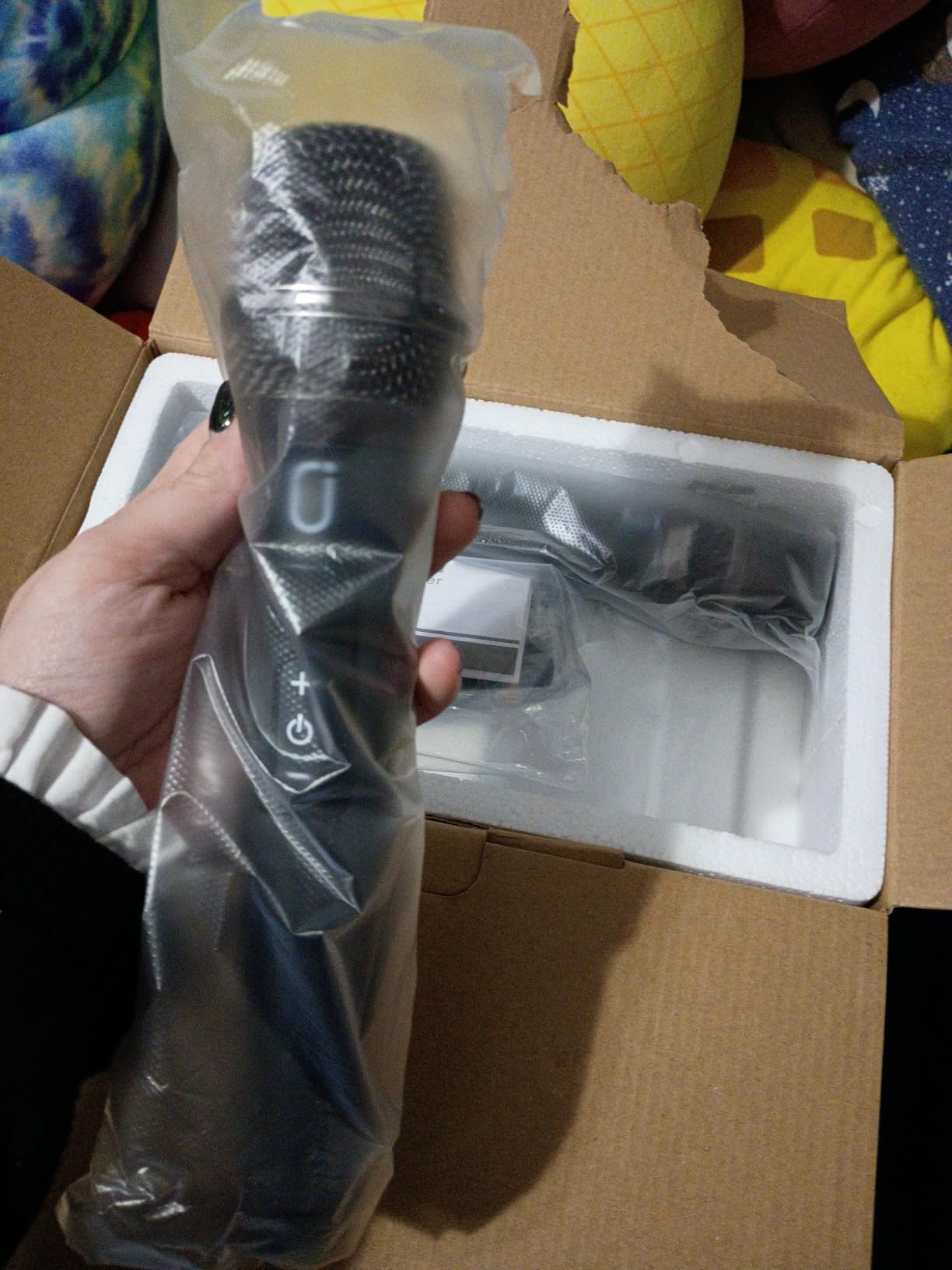 Karaoke Machine with 3 Wireless Mics | Bluetooth 5.3 Speaker with Echo Adjustment & Auto Pitch Correction | PA System with RGB Lights, Supports TV/TF Card/USB/AUX/Live/REC for Home Parties customer photo 2