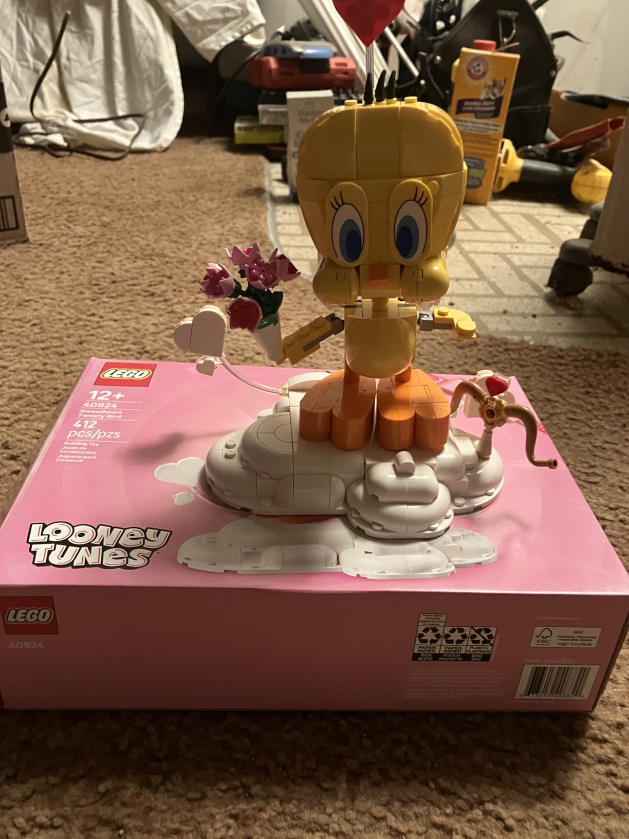 LEGO Looney Tunes Sweetheart Tweety Bird Building Toy for Adults & Kids - Tweety Figure W/Display Pedestal & Accessories for Girls & Boys, Ages 12+ - Gift & Craft for Valentine's Day - 40824 - Customer Photo 1