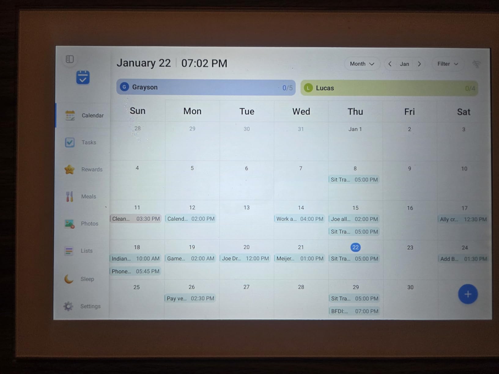 10.1 Inch Digital Calendar Chore Chart with Touchscreen - Full HD Interactive Display, Wall & Desk Mountable Family Planner, to-Do List & Meal Planner, Digital Picture Frame Gifts for Women Mom - Customer Photo 3