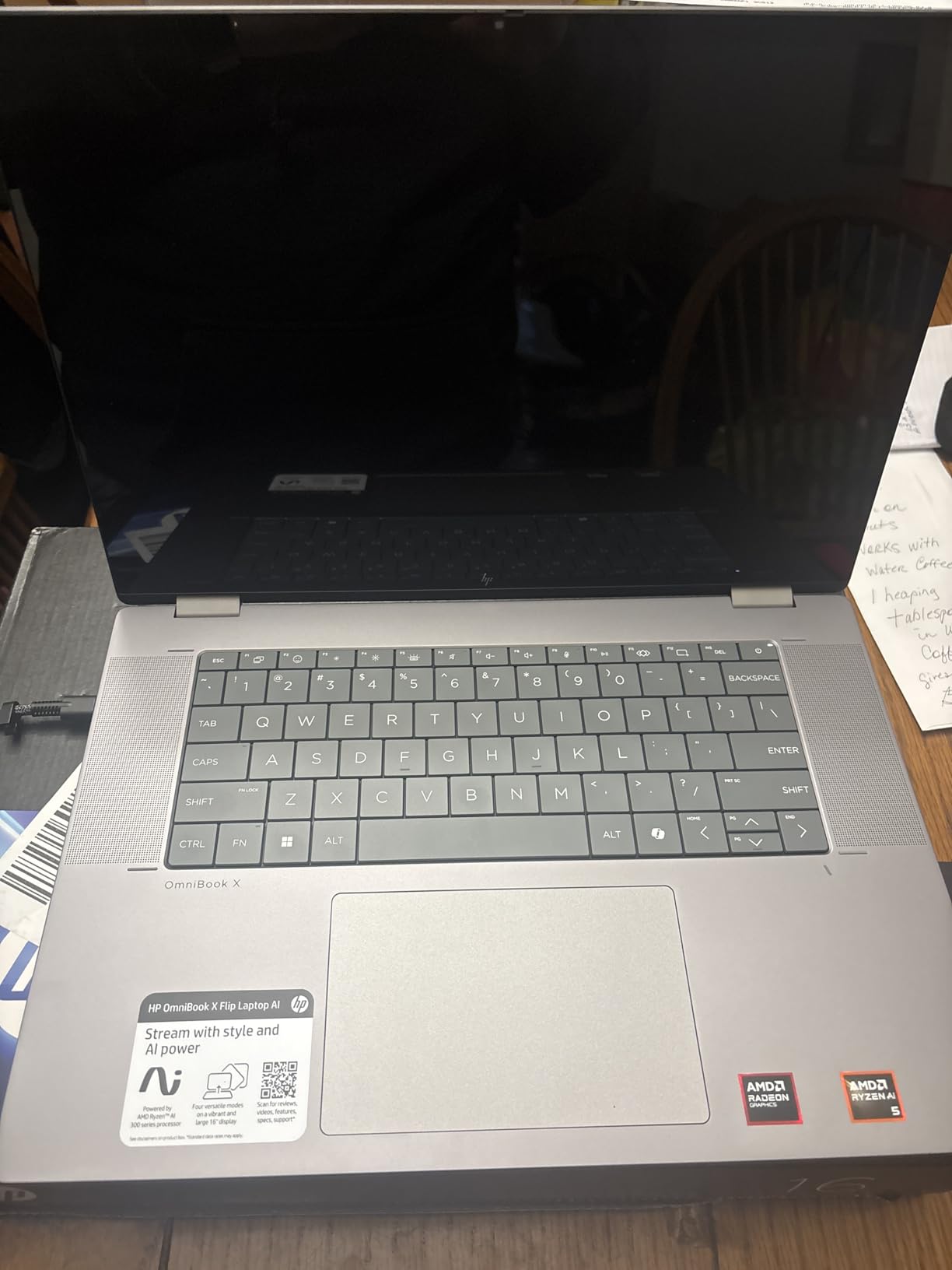 HP OmniBook X FLIP Copilot+ PC 16 inch 2K Touch 2-in-1 Laptop | AMD Ryzen AI 5 340 | 16GB DDR5 RAM | 512GB SSD | Backlit KB | Windows 11 Home | Meteor Silver customer photo 1