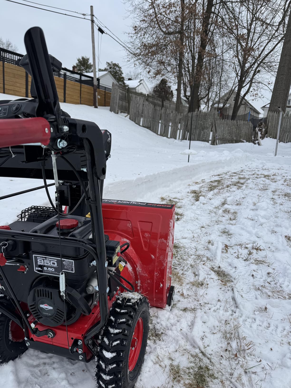 PowerSmart 24-Inch Self-Propelled Two-Stage Gas Snow Blower with 208cc B&S Engine, Electric Start, 13-Inch Snow Tires, Handle Warmer, and LED Lights customer photo 1