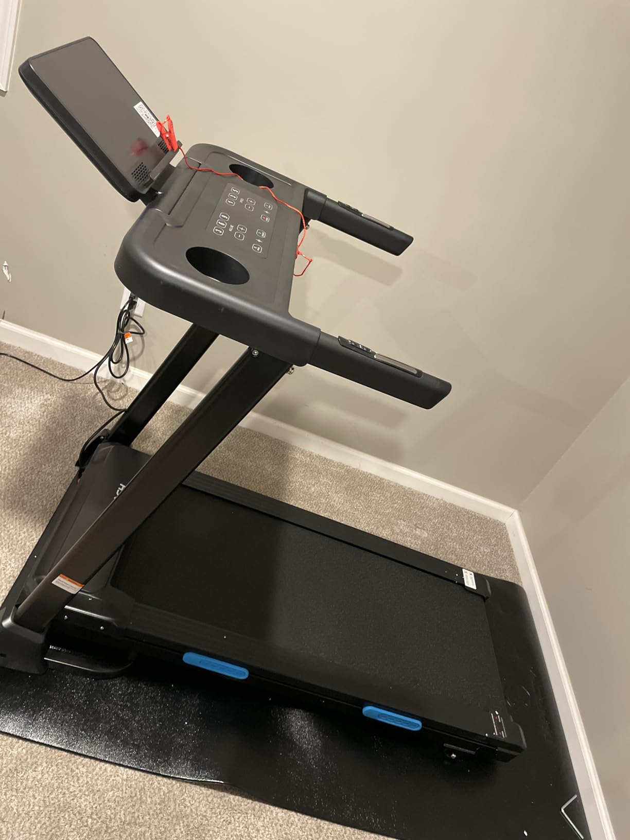 MERACH Incline Treadmill with Incline 6%-15%, 7-Layer Belt 300LBS Capacity Tredmill Foldable Handle Running Treadmills for Home, 0.5-7.5MPH 3.0HP Incline Folding Treadmill LED with APP Threadmill customer photo 1