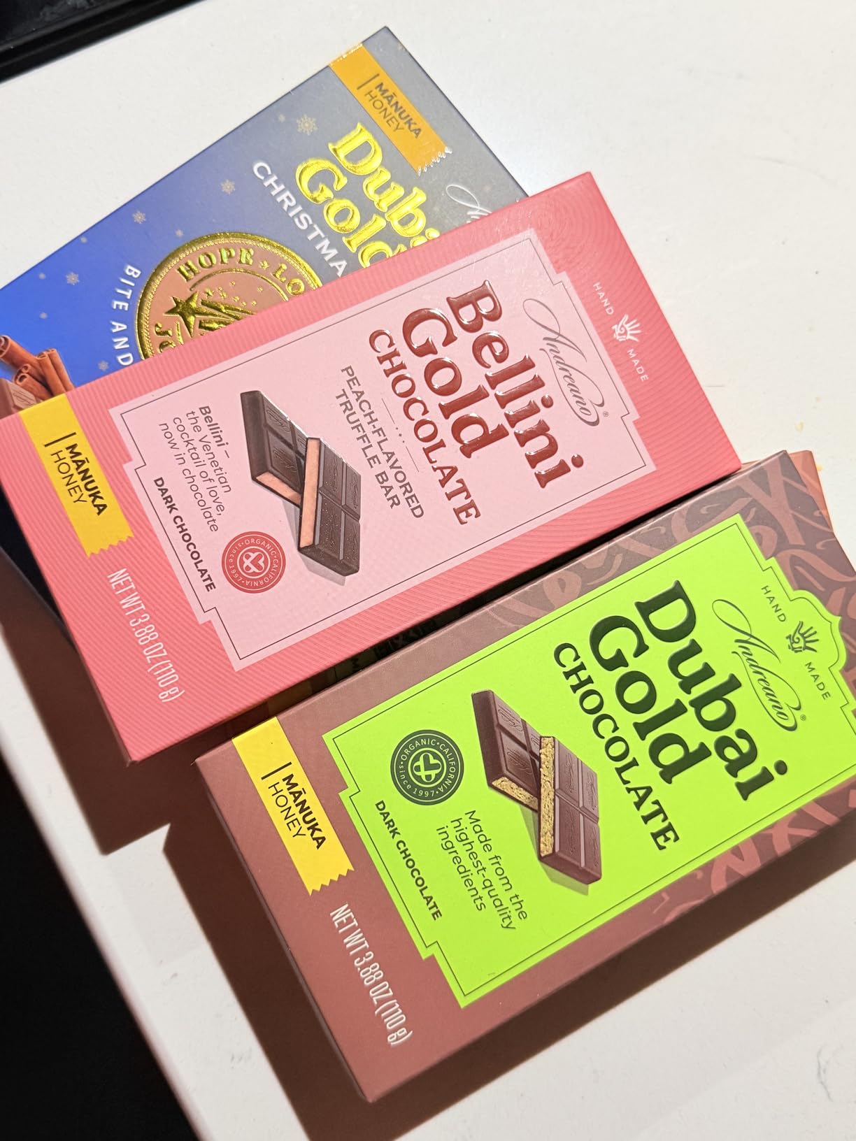 Andreano Dubai Chocolate Bar - Dark Chocolate - Luxury Kunafa Pistachio Artisan Treat | Gourmet Kataifi Dessert with Belgian Chocolate, Pistachios & Manuka Honey | Freshly Made in California - 110g - Customer Photo 1