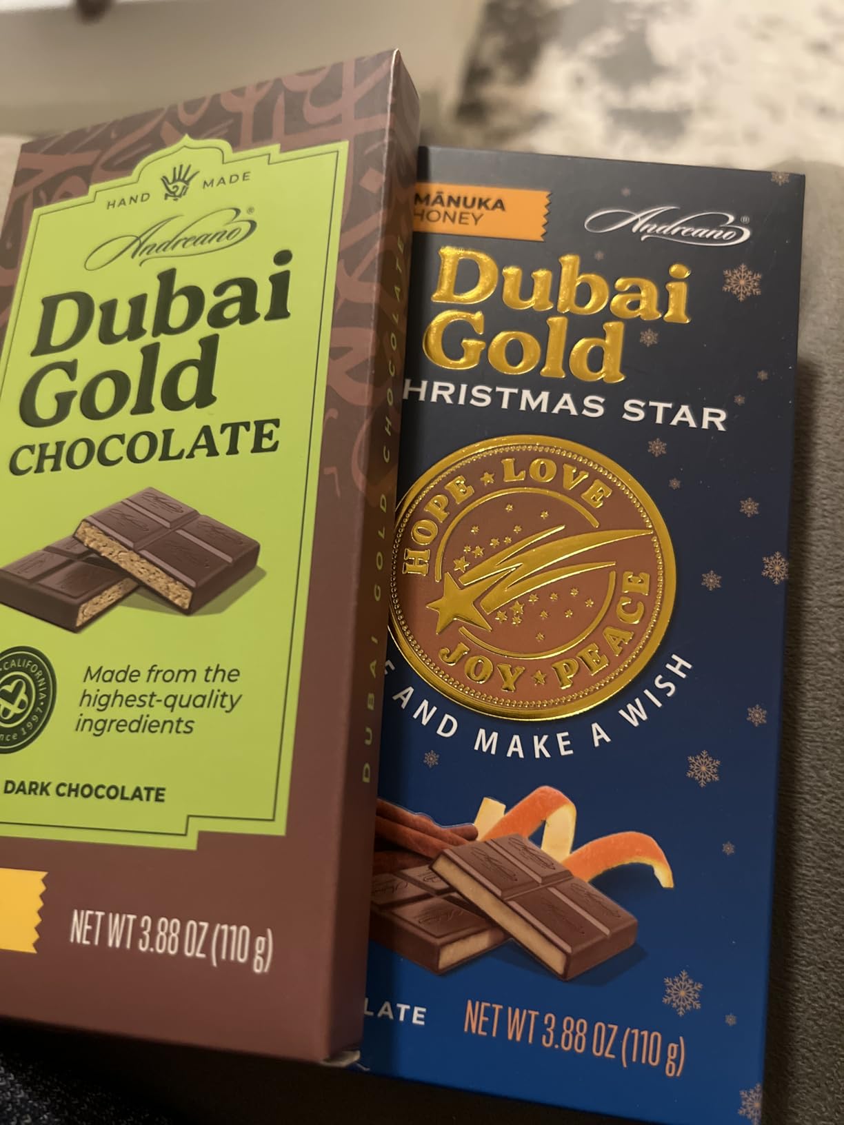 Andreano Dubai Chocolate Bar - Dark Chocolate - Luxury Kunafa Pistachio Artisan Treat | Gourmet Kataifi Dessert with Belgian Chocolate, Pistachios & Manuka Honey | Freshly Made in California - 110g - Customer Photo 2