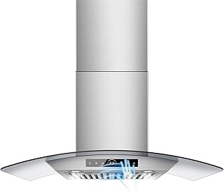 30 inch Wall Mount Range Hood, 1200 CFM with 4-Speed Gesture Sensing Control in Stainless Steel - Generic Premium