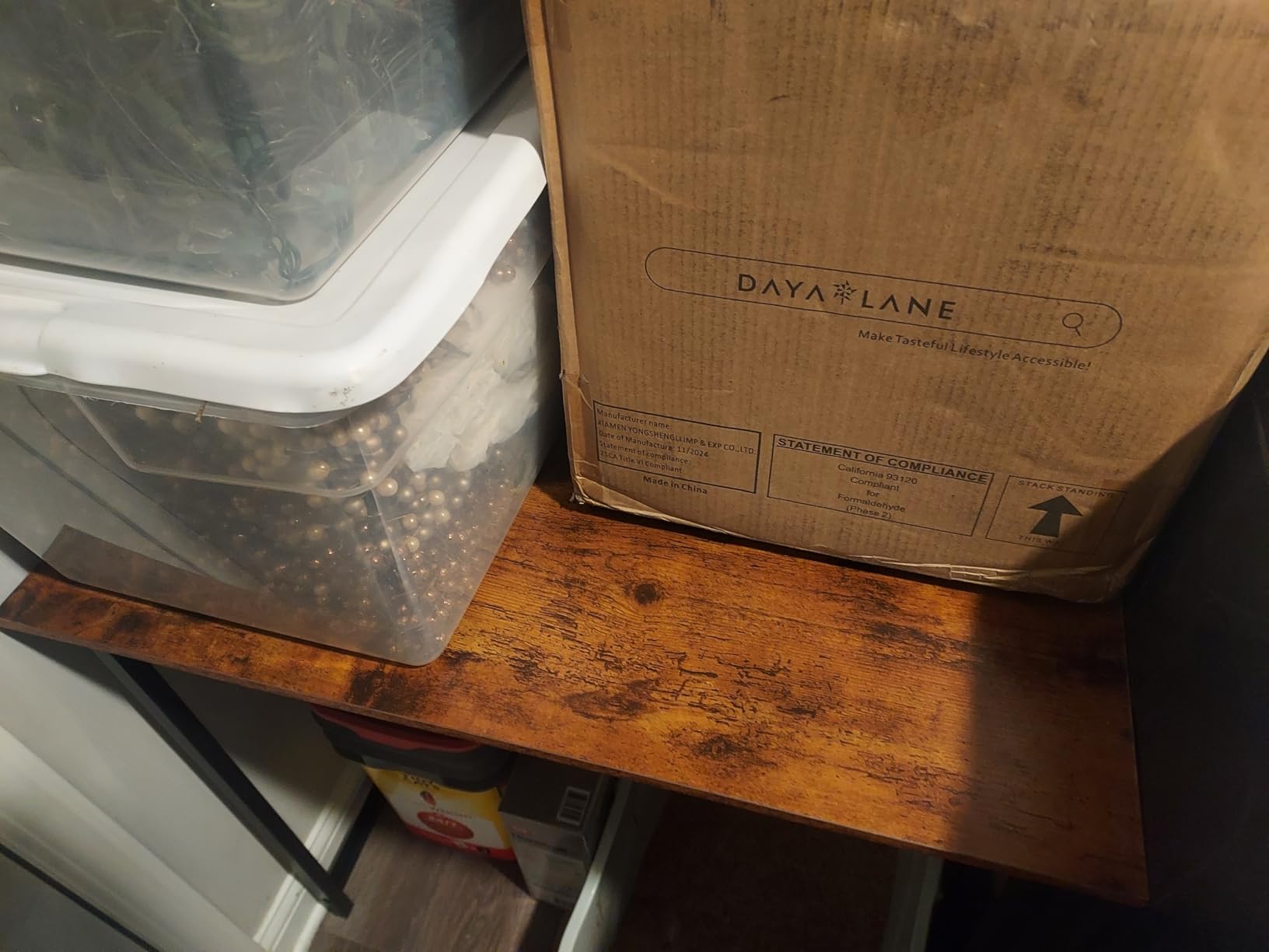 DUMOS Gaming Desk, Computer Desk with USB Charging Ports, Power Outlets, Type-C and LED Lights, Reversible L Shaped Desk with Storage Shelves & Monitor Stand for Office, Gaming Room Black 40IN customer photo 1