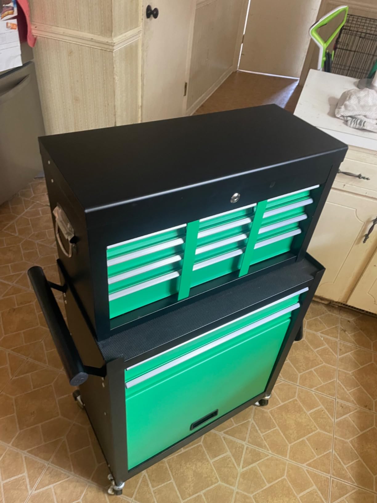 5-Drawer High Capacity Rolling Tool Box, Removable Cabinet Storage Tool Chest with Wheels and Drawers, Detachable Toolbox with Lock for Mechanics Garage Workshop and Tool Room (Black) customer photo 2