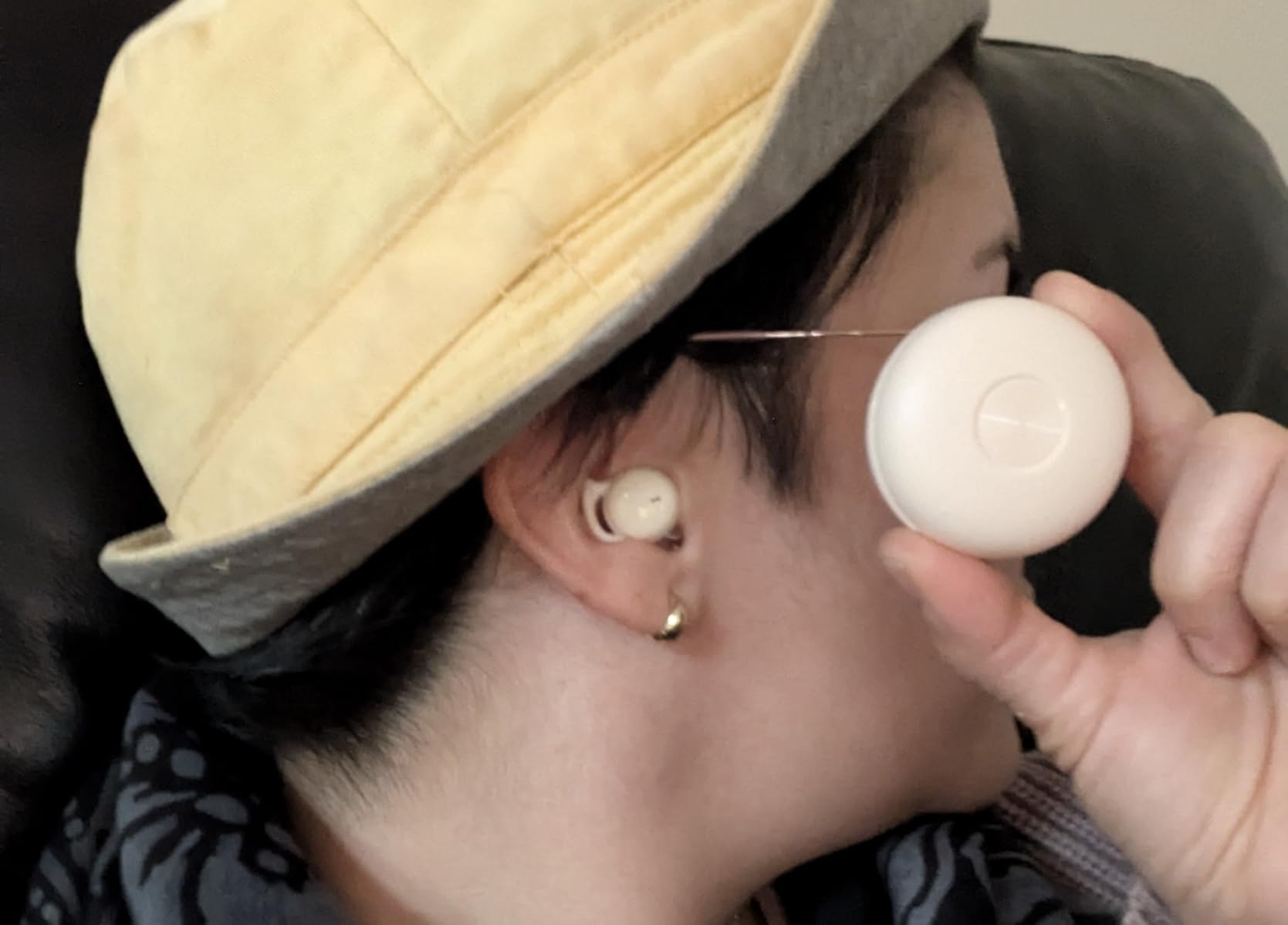 Invisible Sleep Headphones, Sleep Earbuds for Side Sleepers, Mini Noise Blocking Sleep Earphones, Bluetooth 5.3 Wireless Earbuds for Sleeping, Working, Black customer photo 1