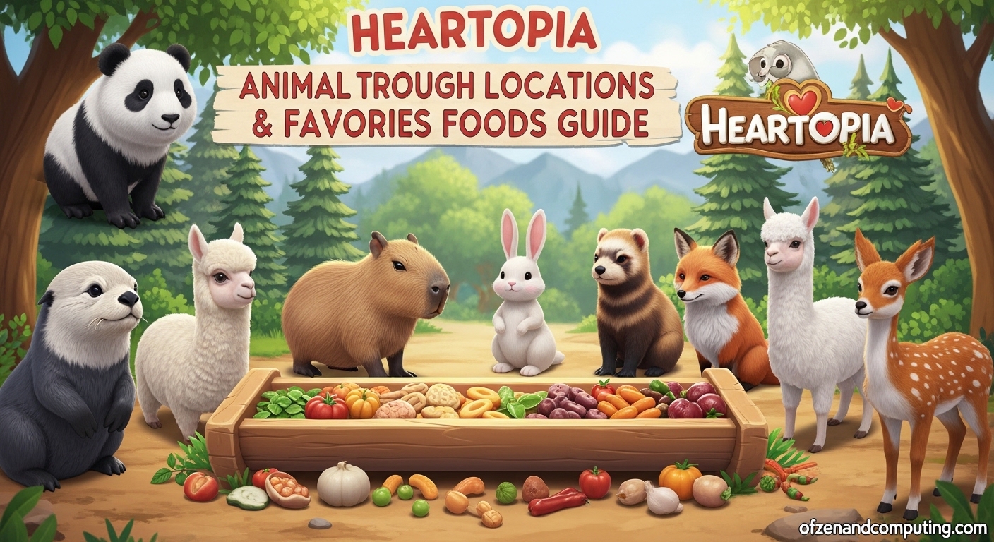 Heartopia Animal Trough Guide March 2026 All 8 Locations Foods