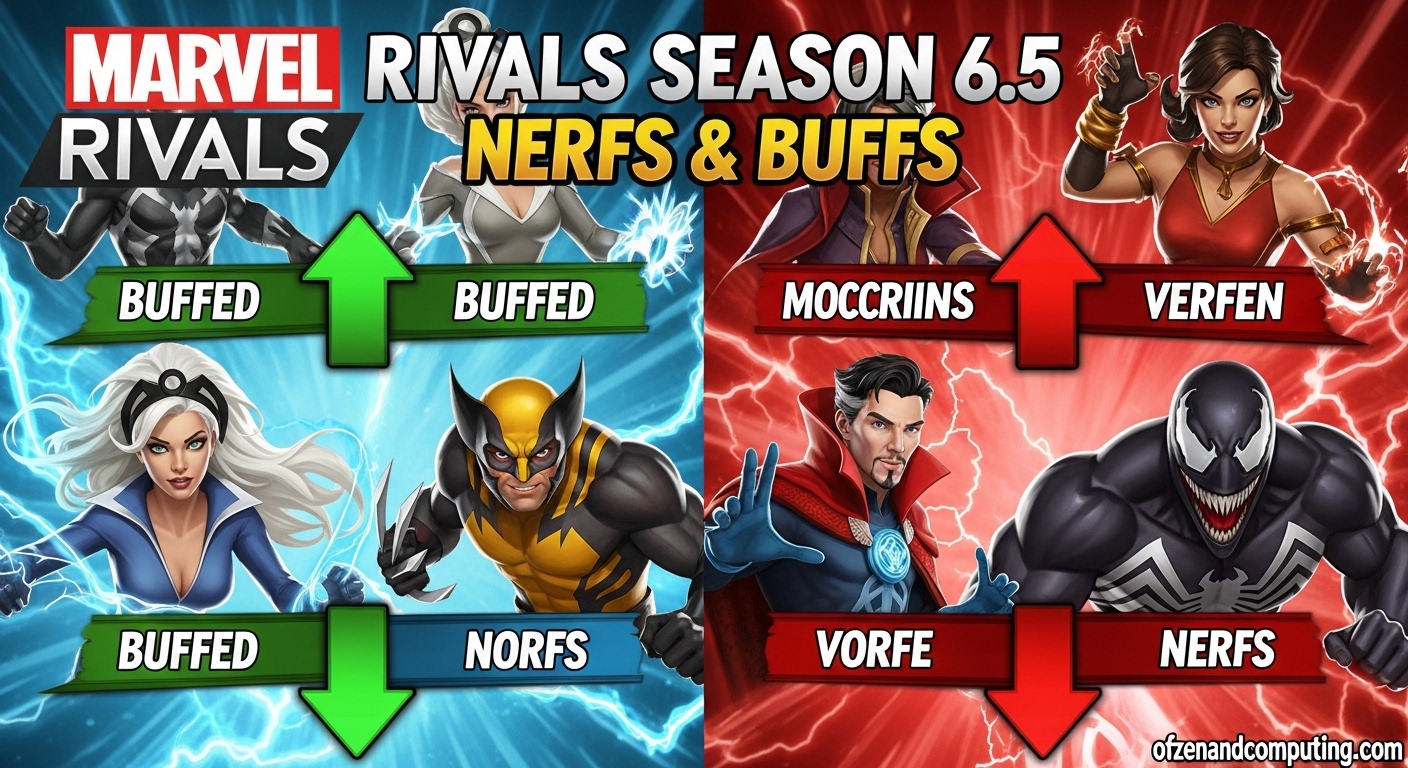 Marvel Rivals Season 6.5 Nerfs & Buffs