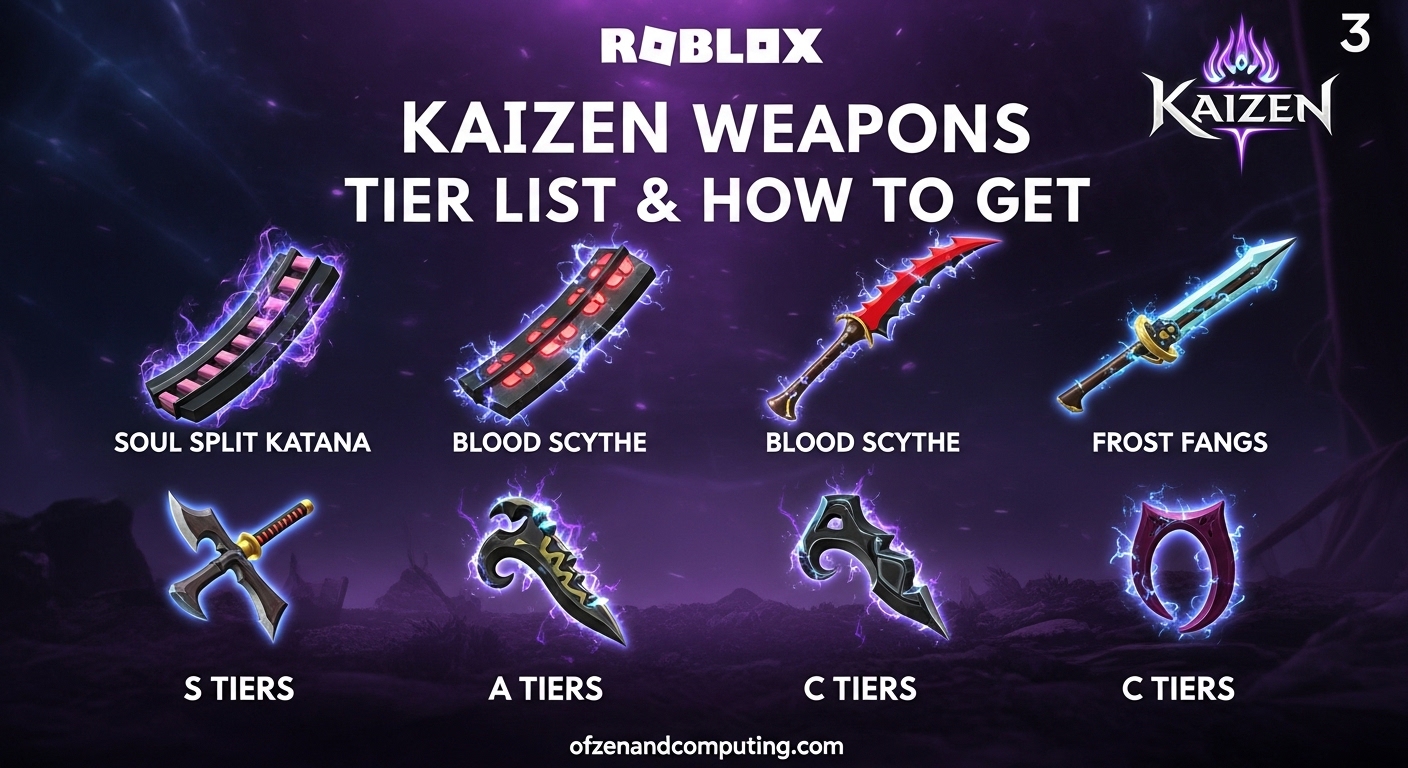 Roblox Kaizen Weapons Tier List