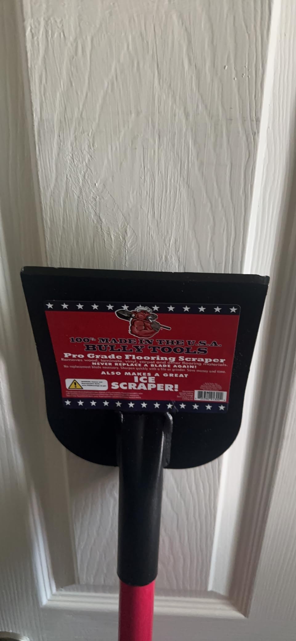 BULLY TOOLS Floor Scraper - Heavy Duty Scraper Tool with Long Fiberglass Handle for Tiles and Carpet Removal Tasks, Flat Shovel Design for Landscaping, Flooring Prep, and Surface Cleanup - 58-Inch customer photo 1