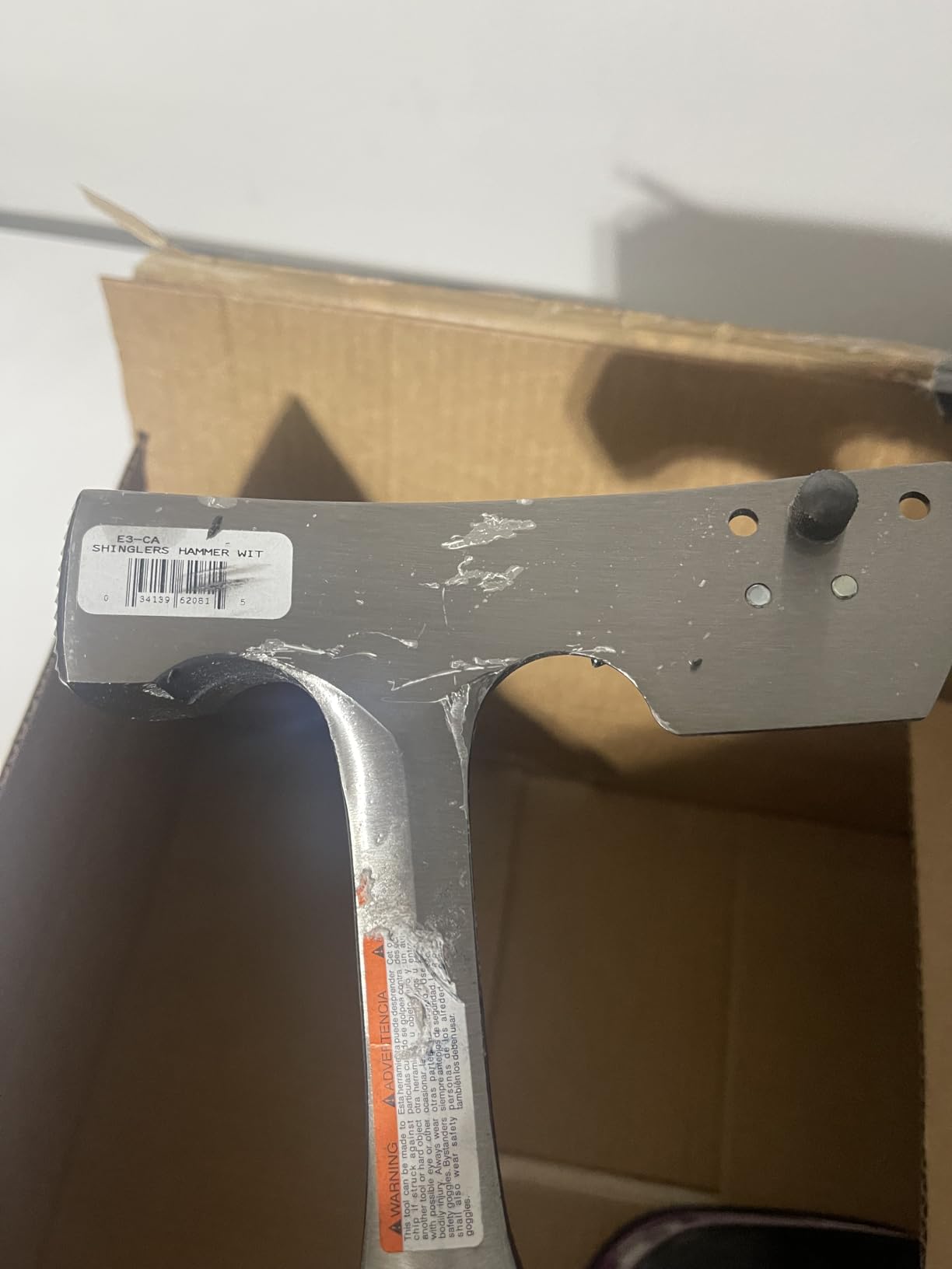 ESTWING Shingler's Hammer - 28 oz Roofer's Tool with Milled Face & Shock Reduction Grip - E3-CA customer photo 2