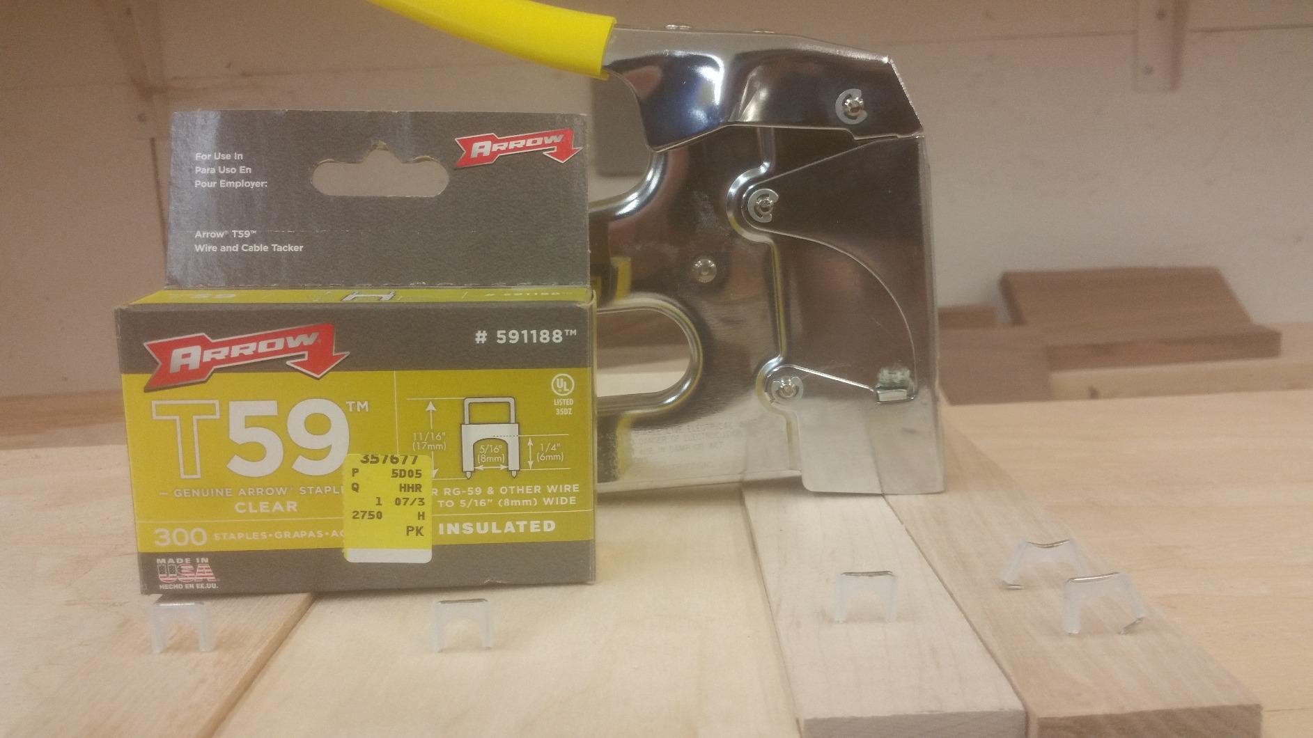 Arrow T59 Heavy Duty Staple Gun with Rear-Load Magazine for Voice and Data Cables and Wiring, Fits Wires up to 5/16-Inch Diameter customer photo 1