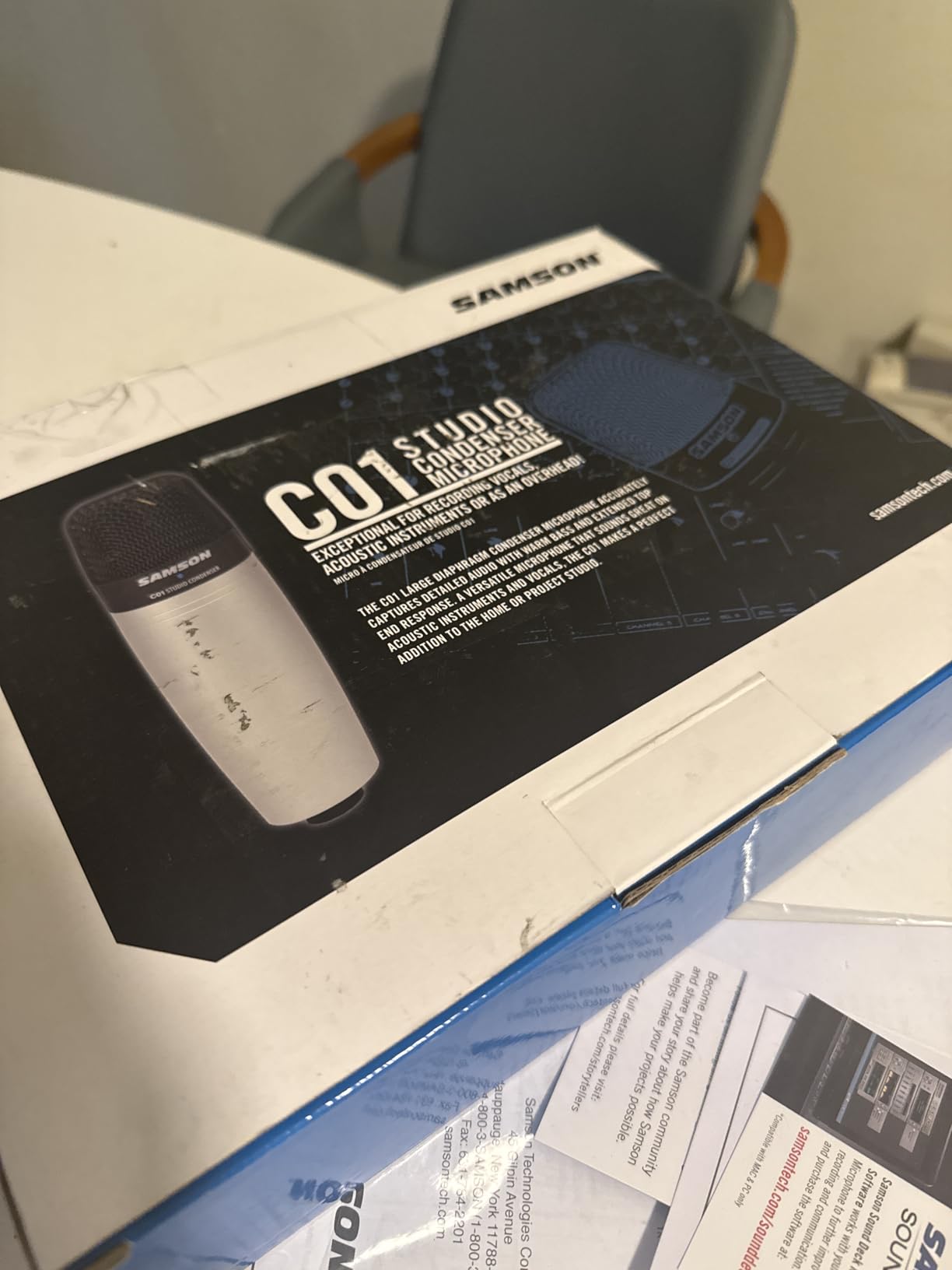 Samson C01 Studio Condenser Recording Microphone Mic w/Large Diaphragm customer photo 1