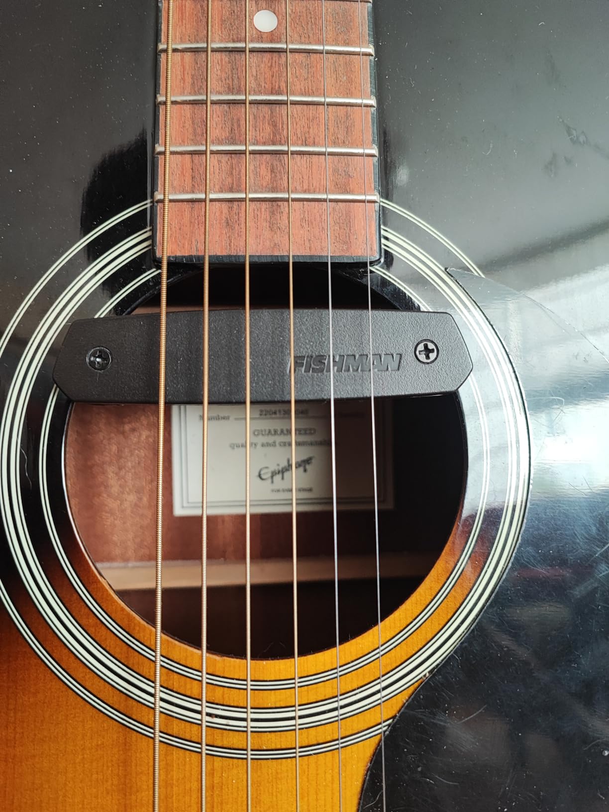 Fishman Neo-D Dark Brown Single Coil Soundhole Acoustic Pickup customer photo 2