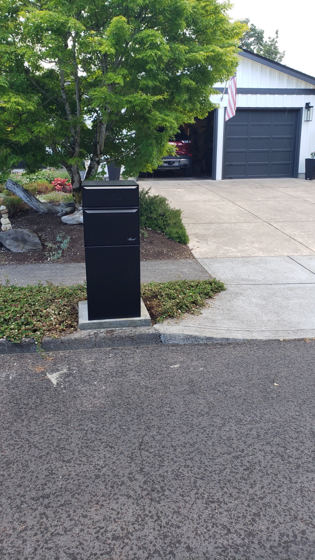 dVault Full Service Vault DVCS0015 Secure Curbside Mailbox/Package Drop with Locking Letterbox (Black) customer photo 1
