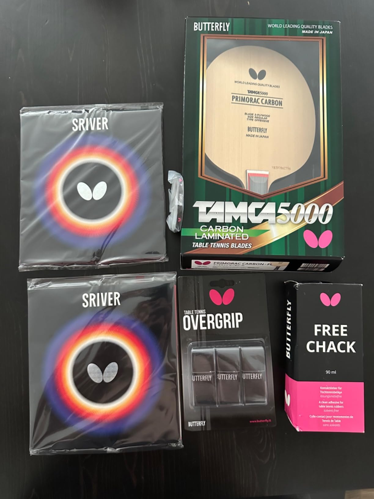 Butterfly Sriver Table Tennis Rubber | 1.5 mm, 1.7 mm, 1.9 mm, 2.1 mm, or MAX | Red or Black | 1 Inverted Table Tennis Rubber Sheet | Professional Table Tennis Rubber customer photo 1