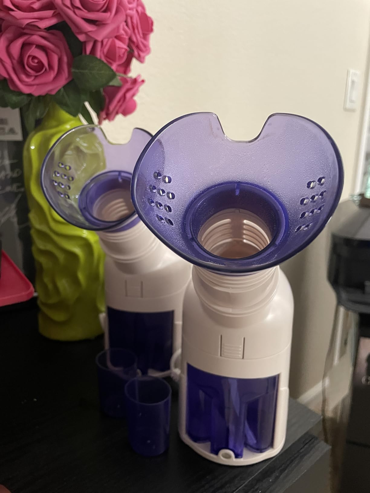 MABIS Facial Steamer, Steam Inhaler, FSA Eligible, Vaporizer or Vocal Steamer with Aromatherapy Diffuser and Soft Face Mask for Cleansing, Sinus Pressure, Congestion, Colds and Cough, 25mL customer photo 1