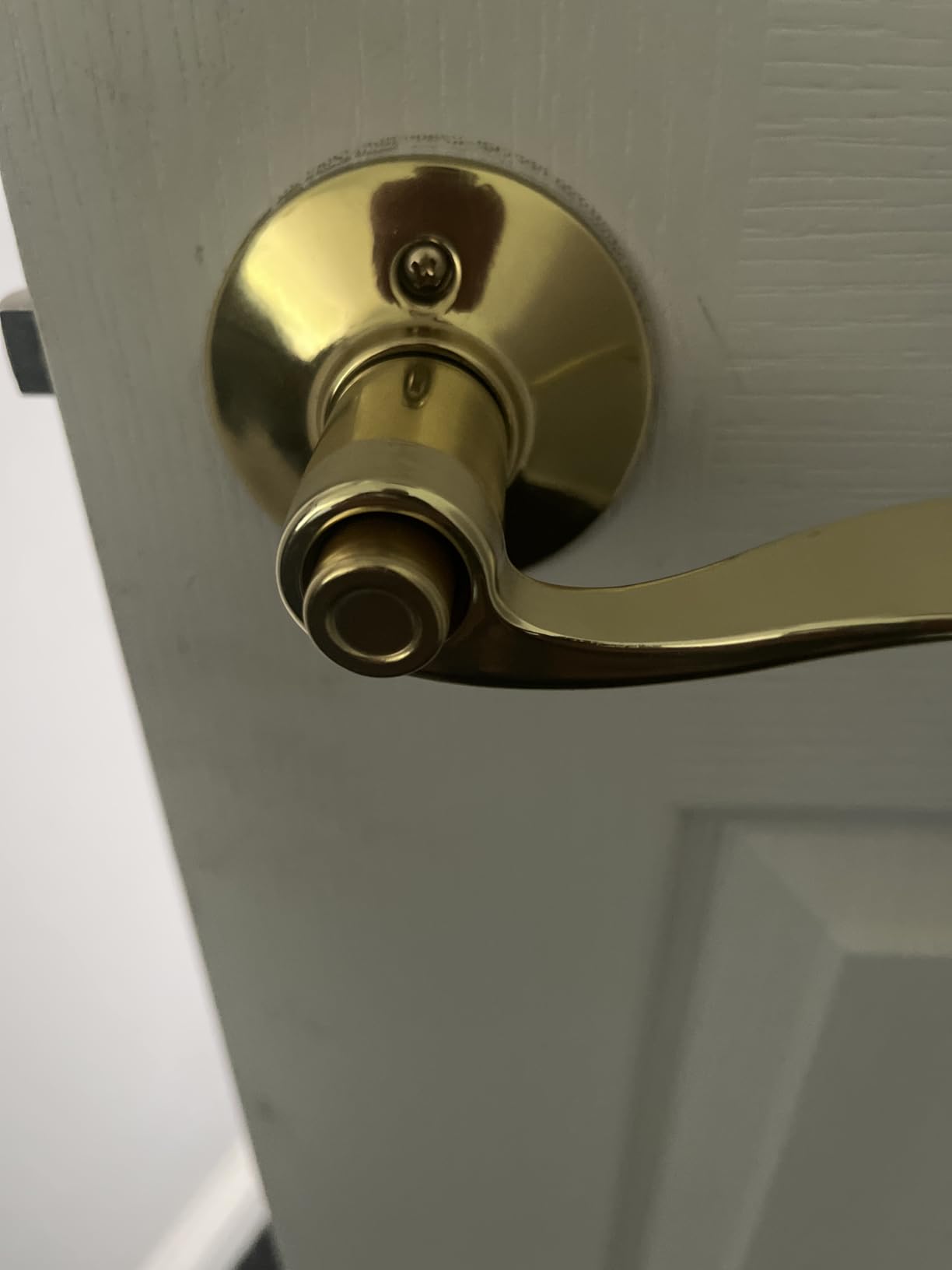 Schlage F40 V ACC 605 Accent Door Lever, Bed & Bath Privacy Lock, Bright Brass customer photo 2
