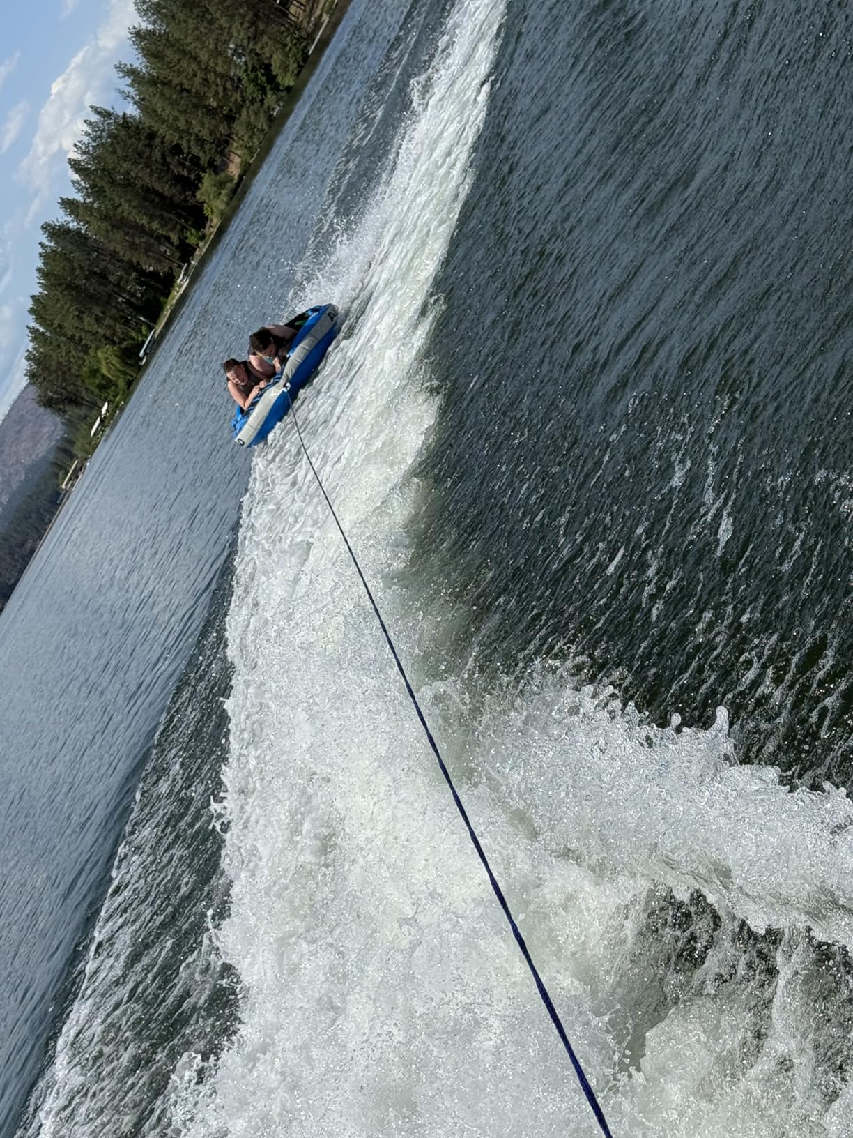 Airhead G-Force Inflatable Towable Tube, 2-4 Rider Models, Dual Tow Points, Full Nylon Cover, Kwik-Connect, Patented Speed Valve, Boat Tubes and Towables customer photo 1