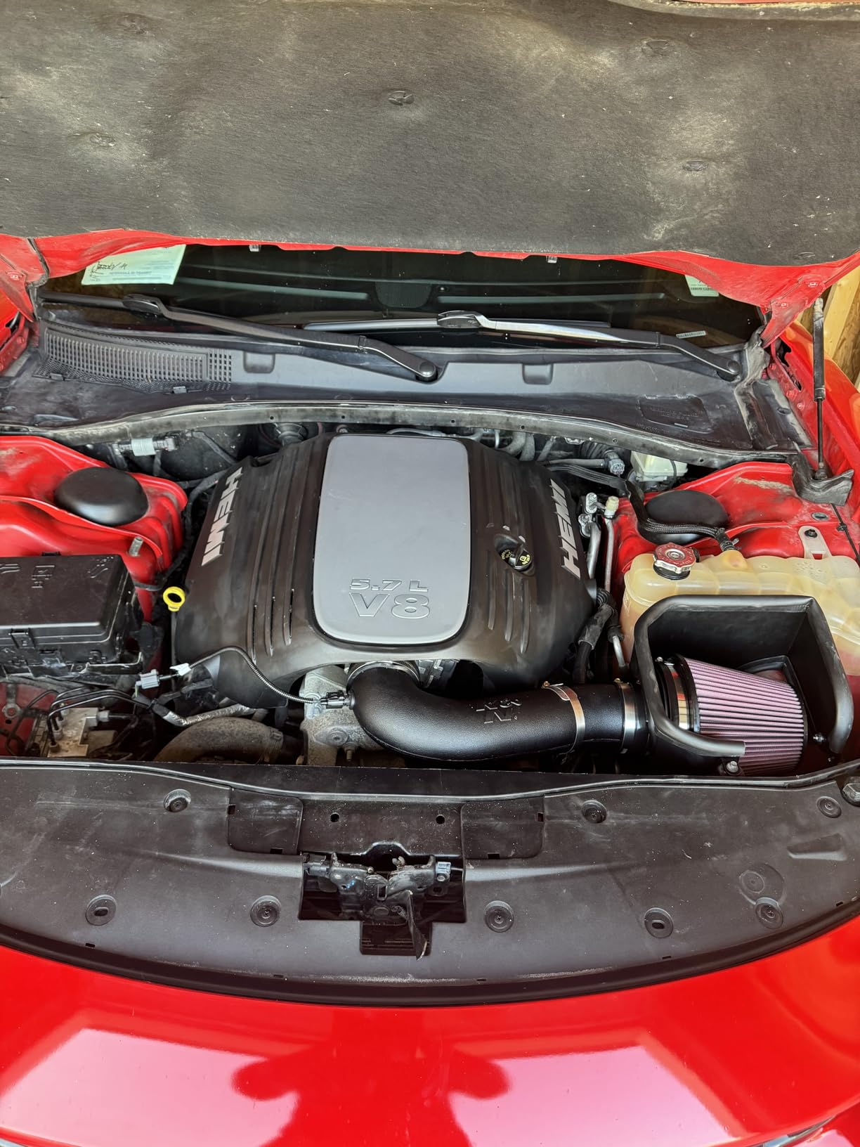 K&N Cold Air Intake System: High-Flow Air Filter, Increase Performance & Acceleration: Compatible with 2005-2019 Crysler/Dodge: 300C, Challenger, Charger, Magnum, 57-1542 customer photo 2