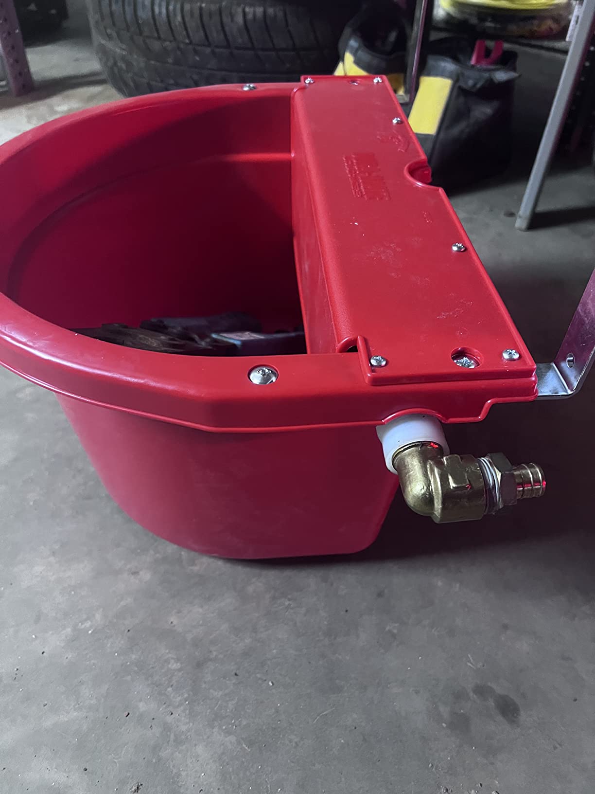 Little Giant® Automatic Animal Waterer | Float Controlled Automatic Waterer for Livestock | Heavy Duty and Durable | Made in USA | 4 Gallon | Red customer photo 1