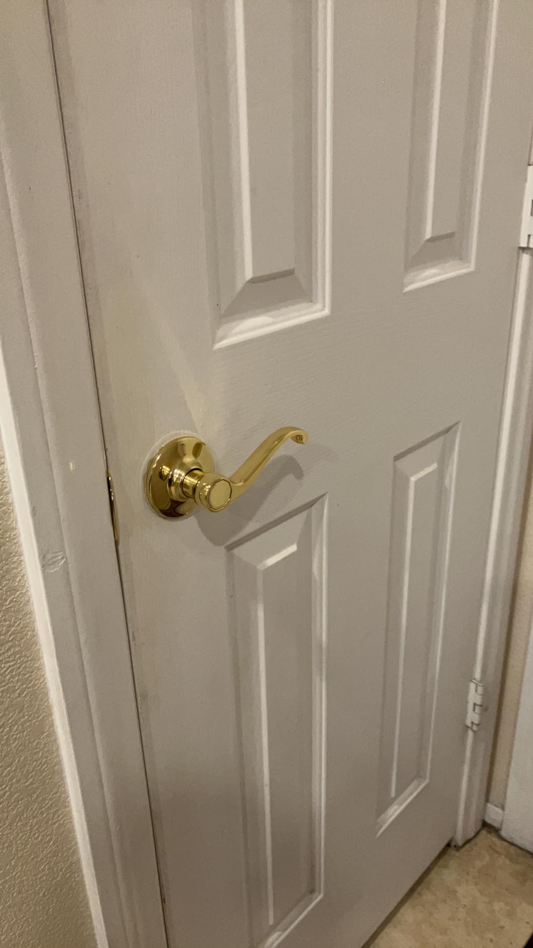 Design House Scroll Passage Hall and Closet Door Lever, Polished Brass, 6.375 in x 1.88 in x 2.625 in customer photo 1