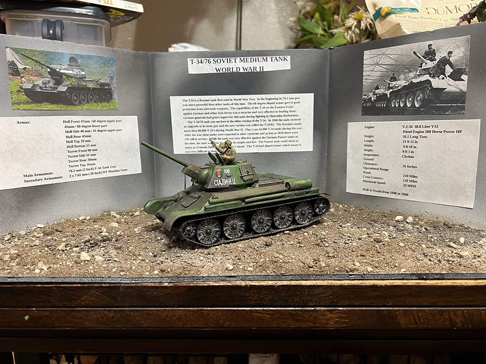 Tamiya 35059 1/35 Russian T34/76 1943 Tank Plastic Model Kit customer photo 2