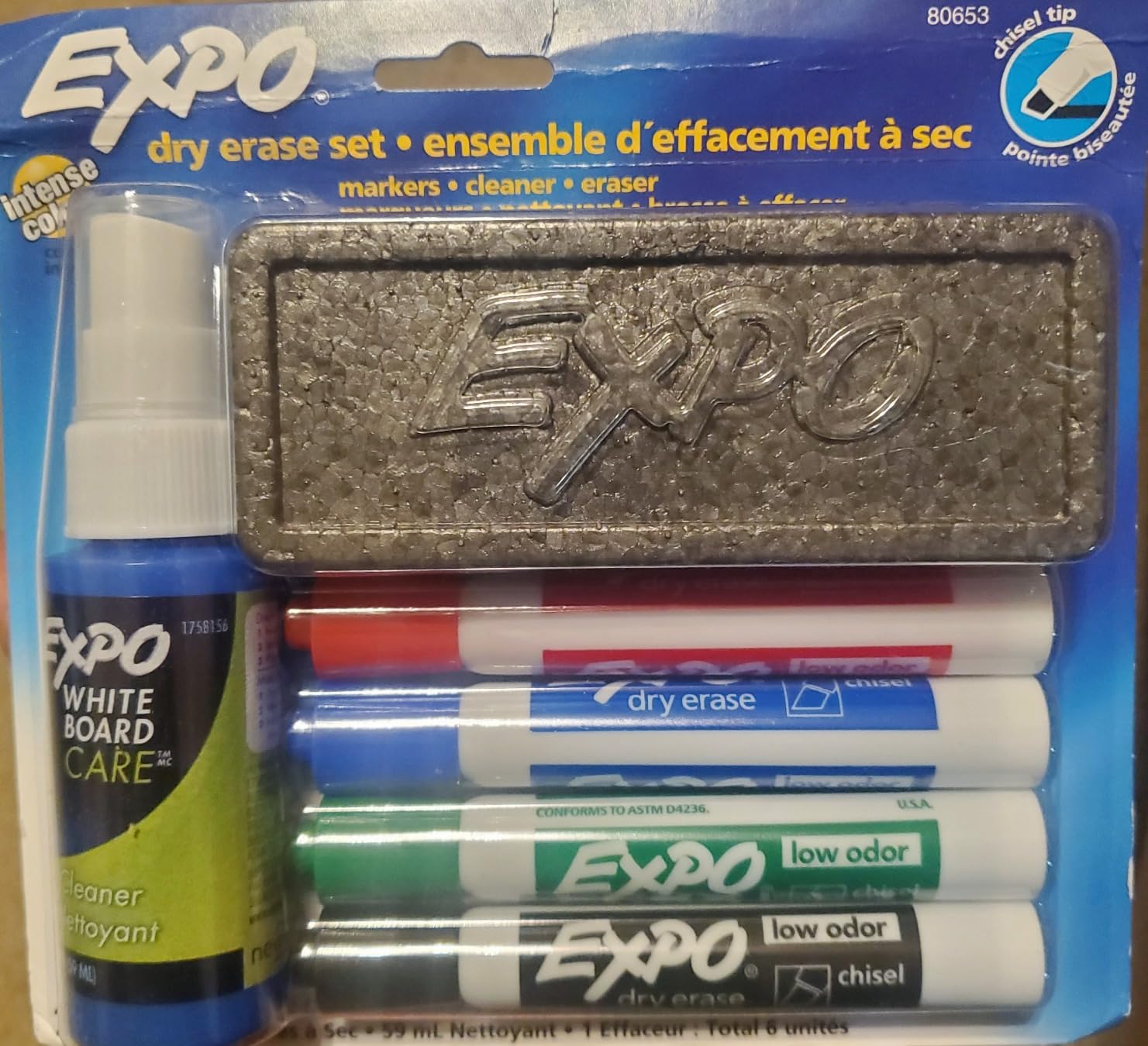 EXPO Dry Erase Markers Kit, Chisel Tip, Assorted Colors, Eraser, Spray Cleaner, 6 Count - Whiteboard, Calendar, Office Essentials, School, Classroom, Teacher Supplies customer photo 2