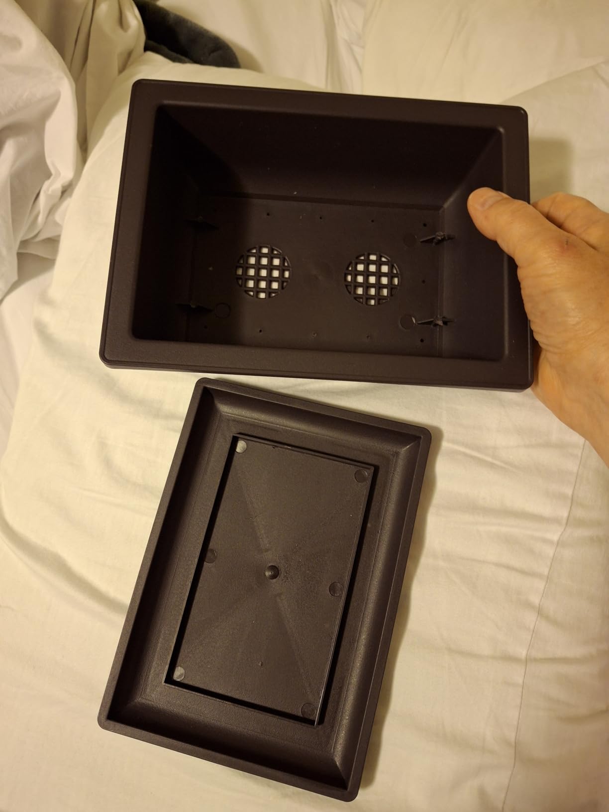 Bonsai Outlet Training Pots with Humidity Trays - Built in Mesh, Brown 8-Inch Large Planters + Made from Durable Shatter Proof Poly-Resin, Set of 3 Pot Set customer photo 2