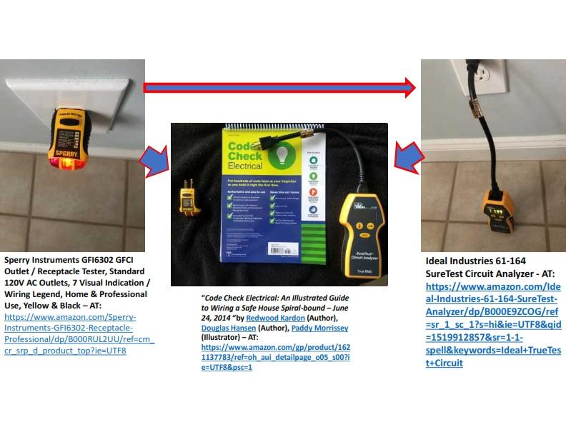 Sperry Instruments GFI6302 GFCI Outlet / Receptacle Tester, Standard 120V AC Outlets, 7 Visual Indication / Wiring Legend, Home & Professional Use, Yellow & Black customer photo 1