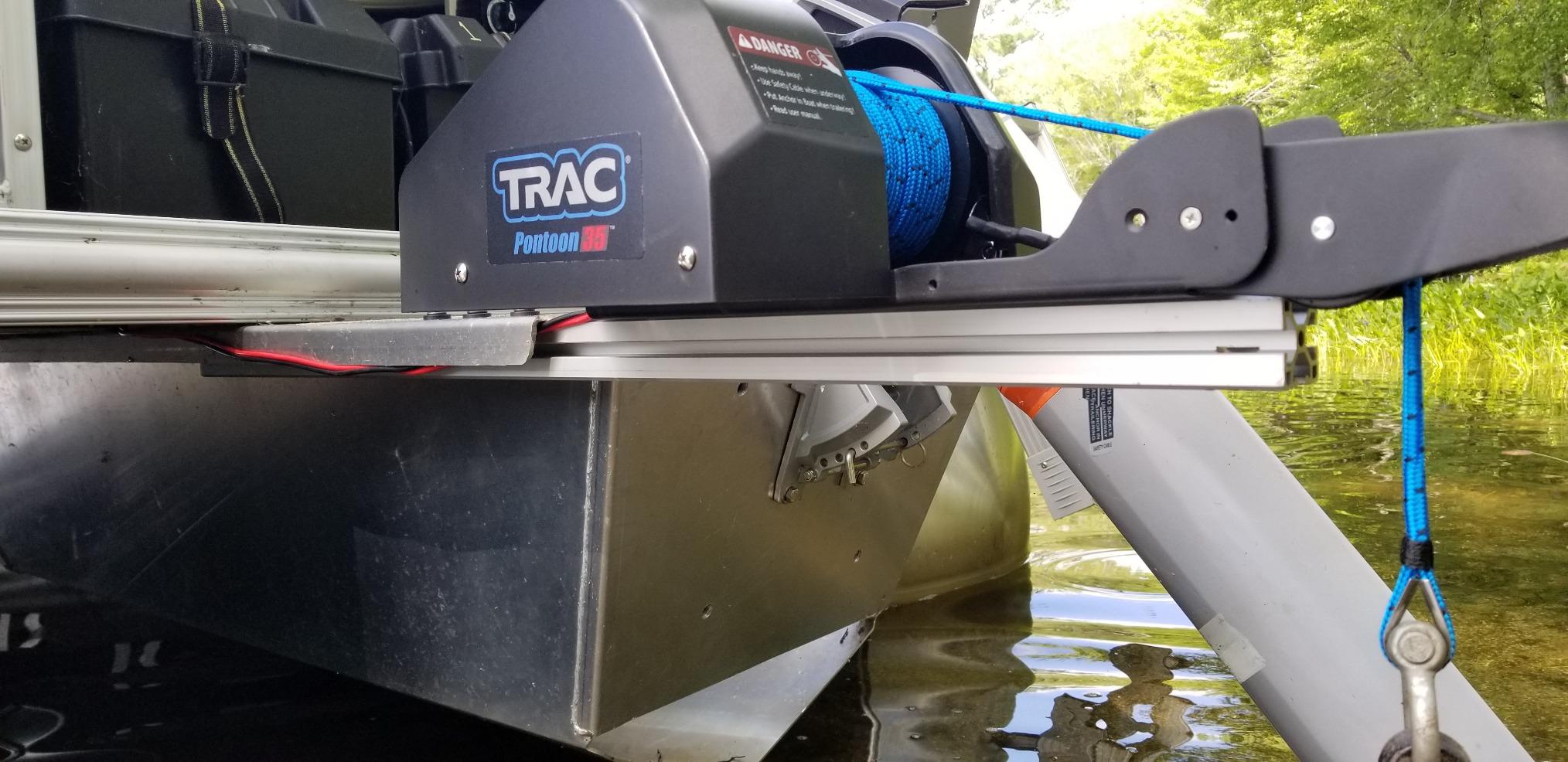 Camco TRAC Outdoors Pontoon 35-G3 Electric Boat Anchor Winch - Easy-to Operate & Features a High-Efficiency, 12-Volt DC, All Steel Gear Motor & 100-feet Pre-Wound Double-Braid Anchor Rope customer photo 1