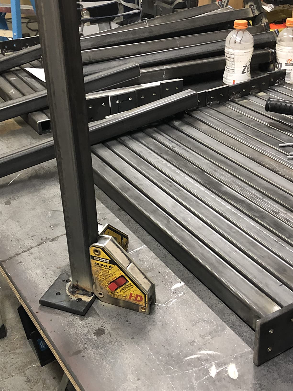 Strong Hand Tools MSA46-HD Adjust-O Heavy Duty Magnet Square, On/Off Switches, 65 lbs Pull Force, 4-3/8