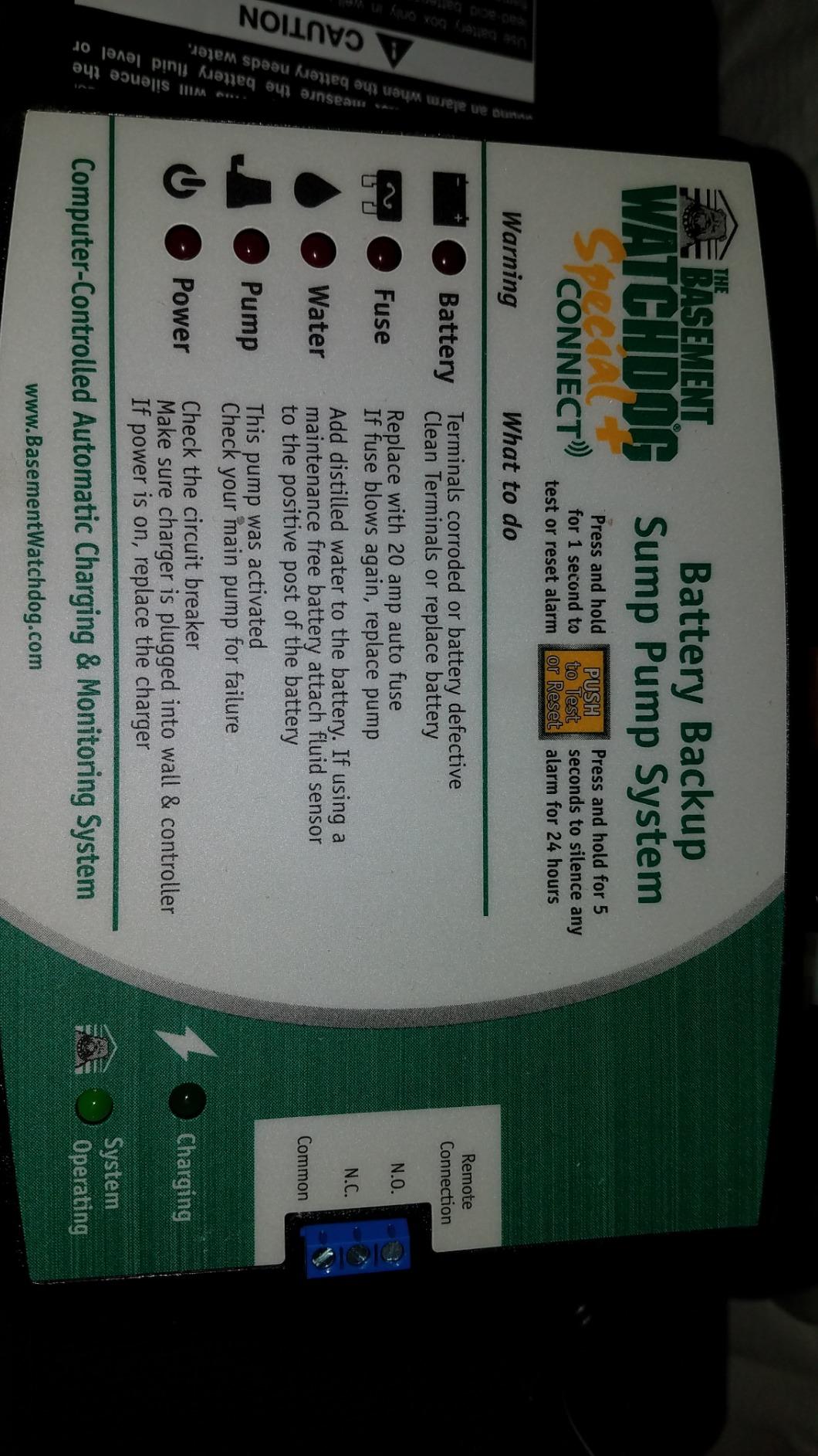 The Basement Watchdog Special CONNECT Battery Backup Sump Pump System - Up to 2,600 GPH - WiFi-Capable w/Add-on Module (BWSP) customer photo 2